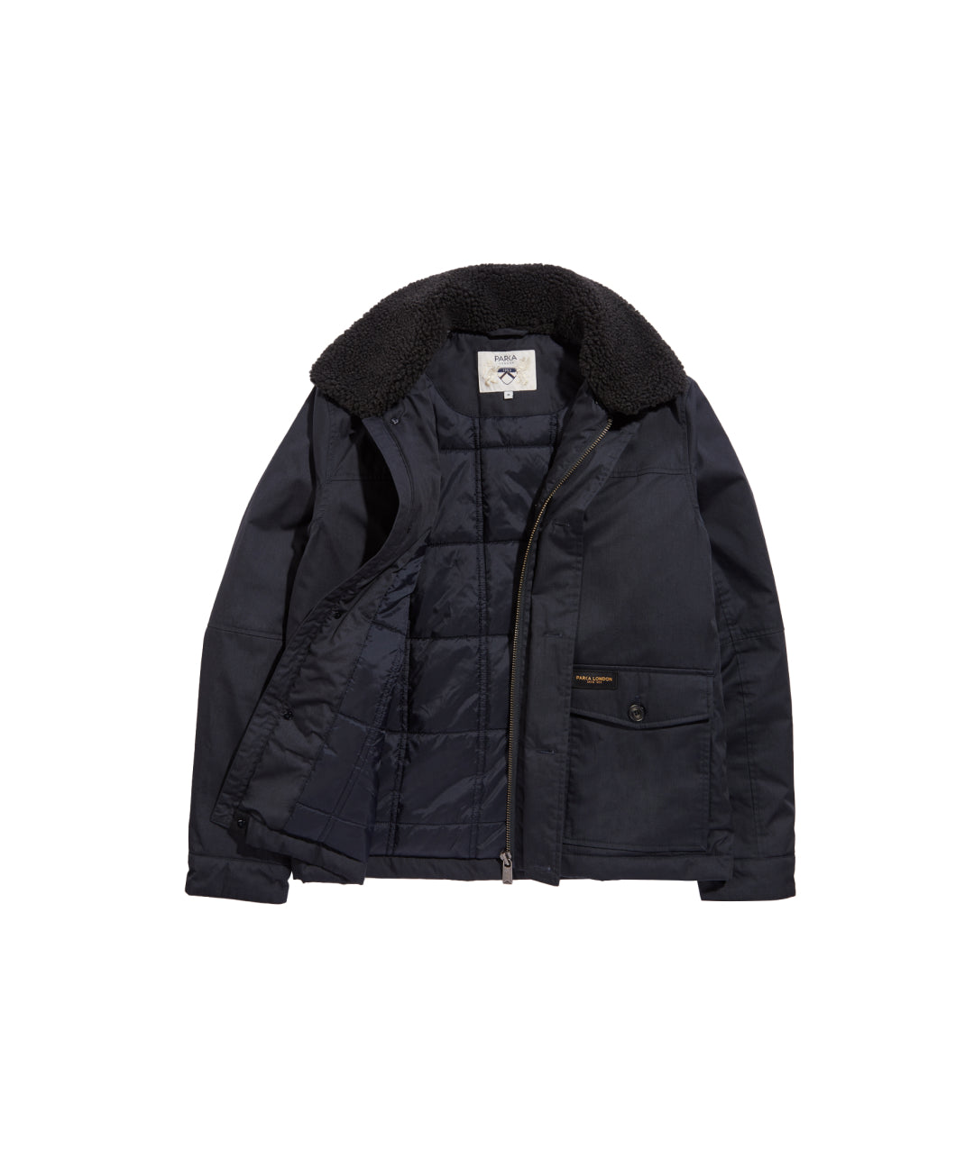 Men’s Blue Trail Aviator Jacket - Dark Navy Small Parka London