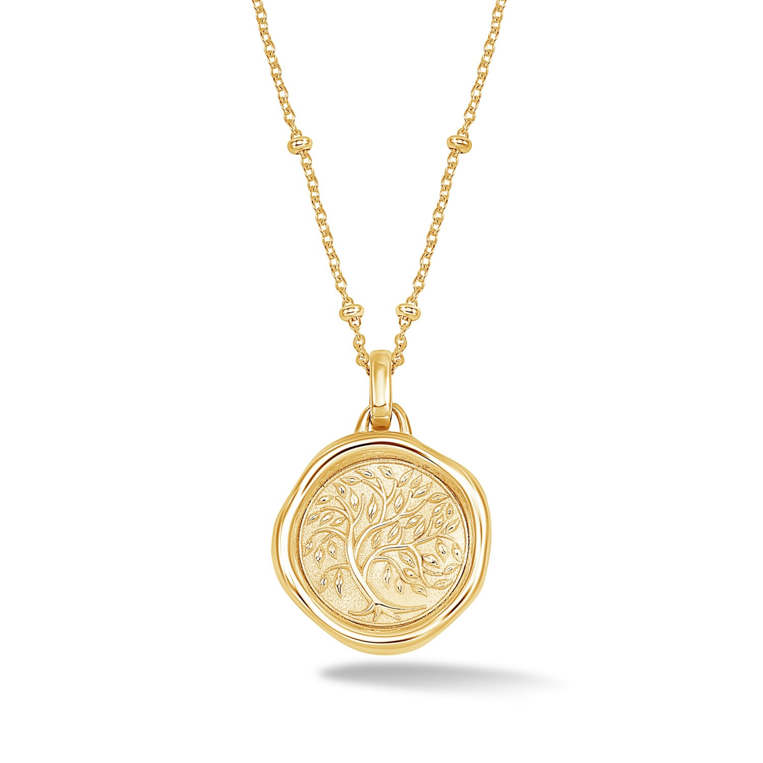 Dower & Hall Women's Gold Tree Of Life Talisman Necklace In Vermeil In Gold