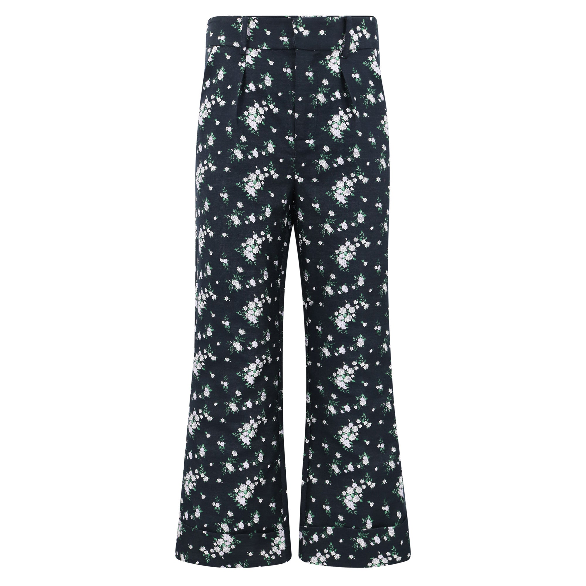 Women’s Blue Mallory Pant - Floral Jacquard 30" Christy Lynn