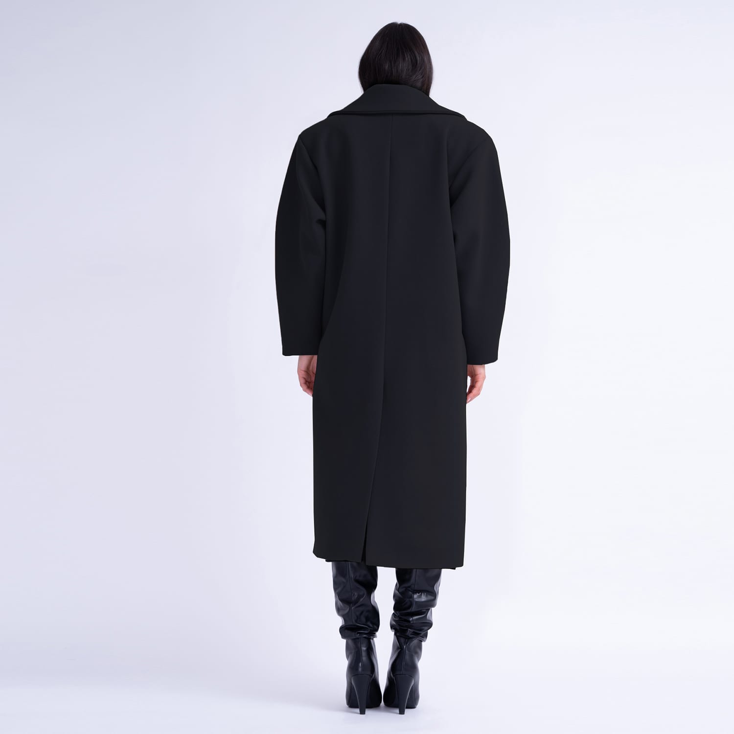 Black structured sale coat