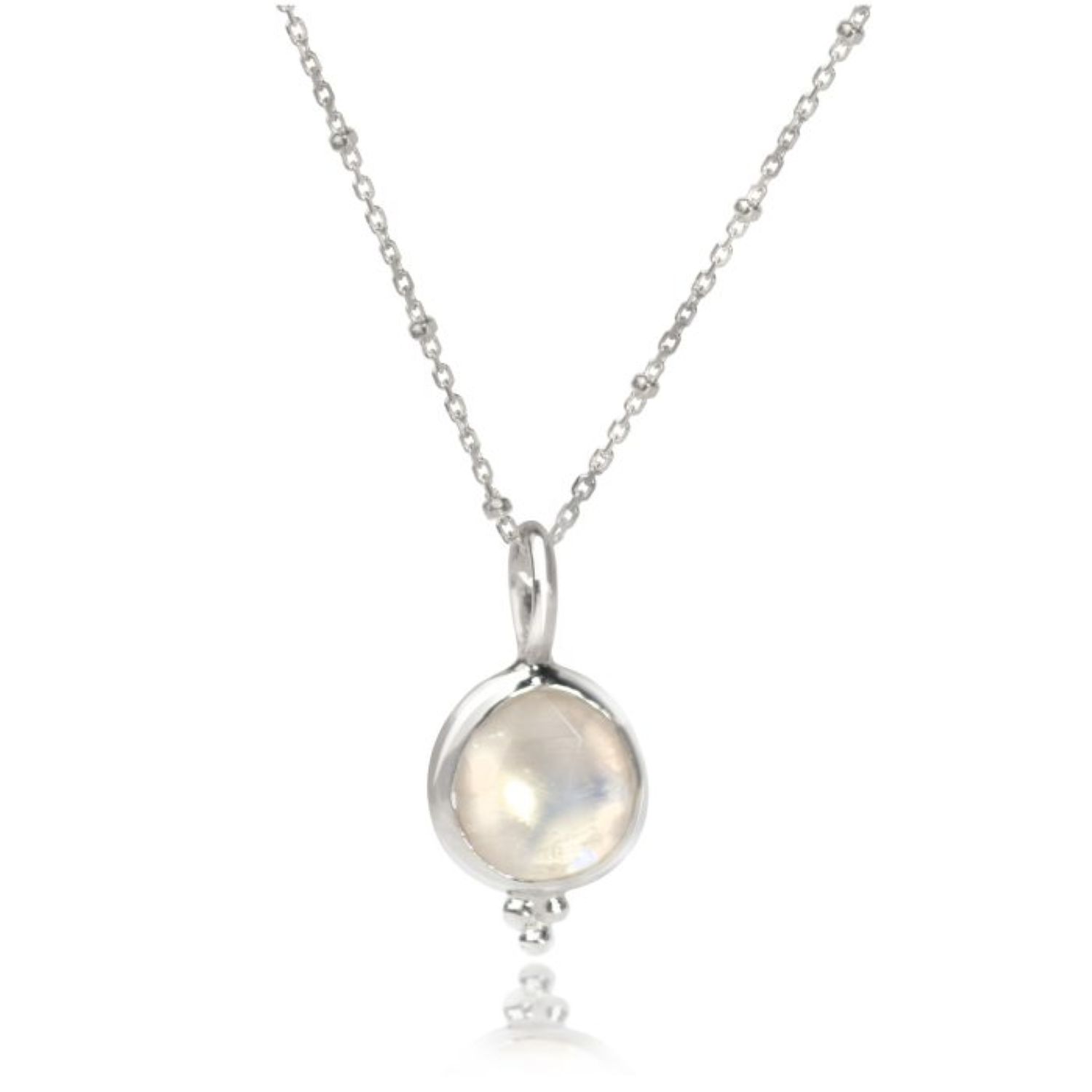 The Jewellery Store London Women's Silver / White Moonstone ‘you Are Loved' Necklace In Sterling Silver