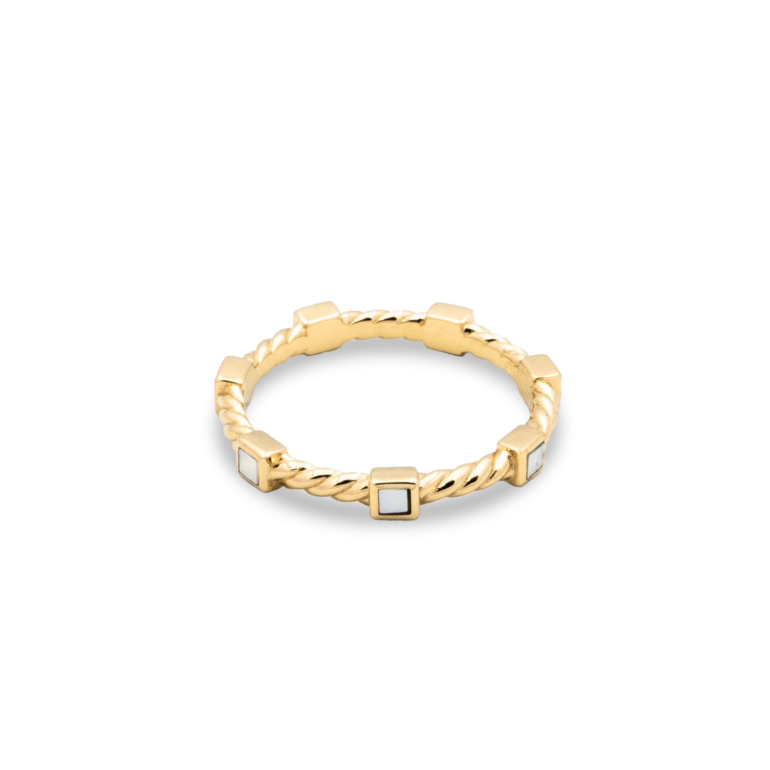 Women’s Zoé Mother Of Pearl Ring In Gold Vermeil Culaje