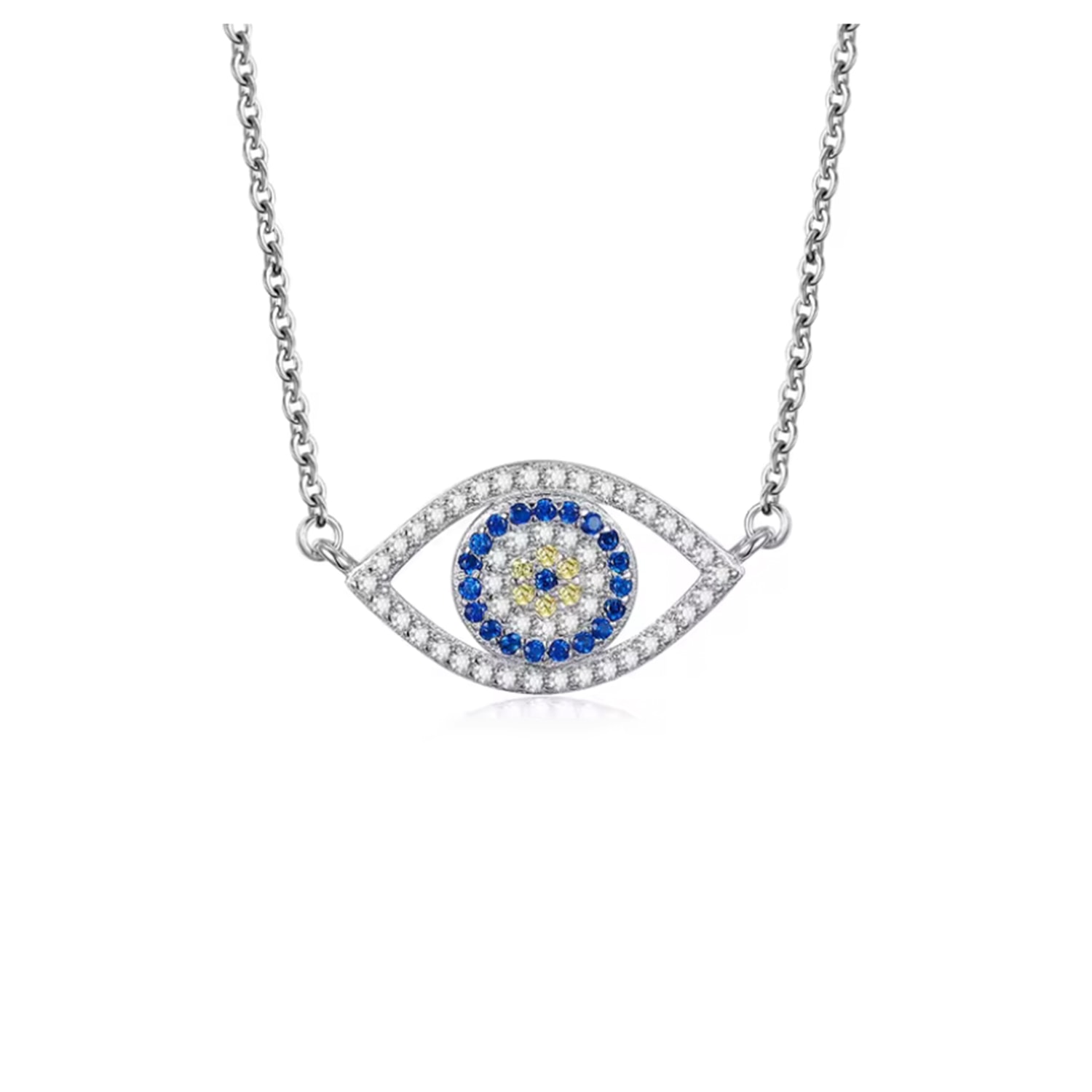 Madeleine Simon Studio Women's Blue Evil Eye Sapphire And Lab Grown Diamonds Necklace