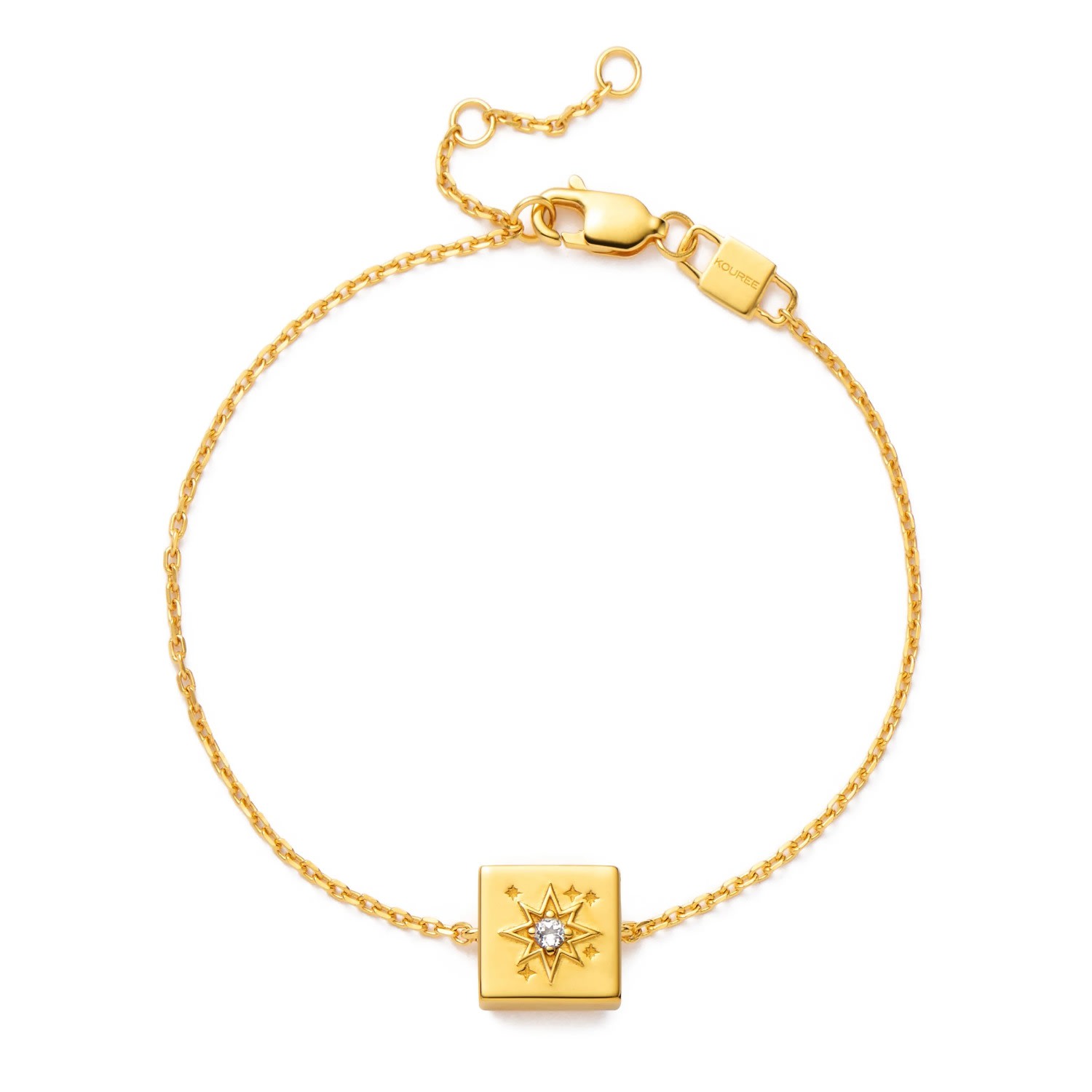 Women&rsquo;s Gold &rsquo;One Of A Kind&rsquo; Fixed Charm Bracelet | Kouree