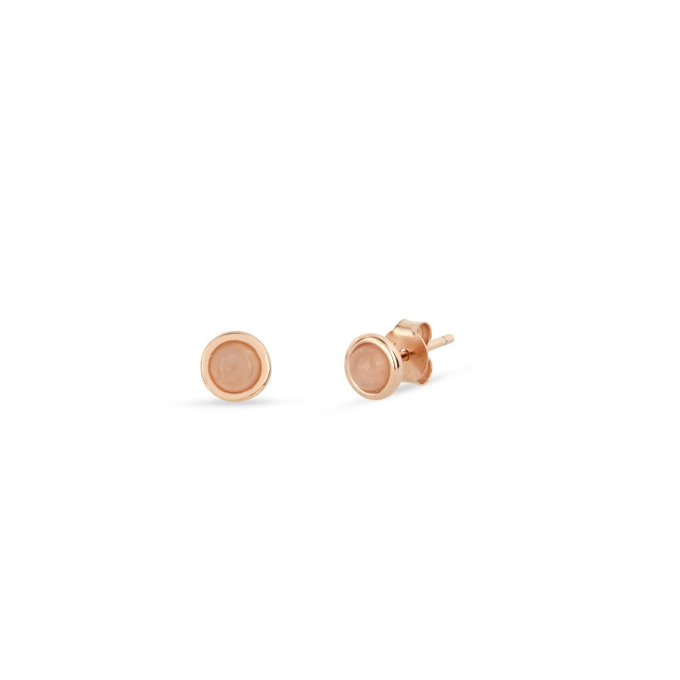 Women’s Pink / Purple / Rose Gold Rose Quartz Stud Earrings In Rose Gold Gold Trip