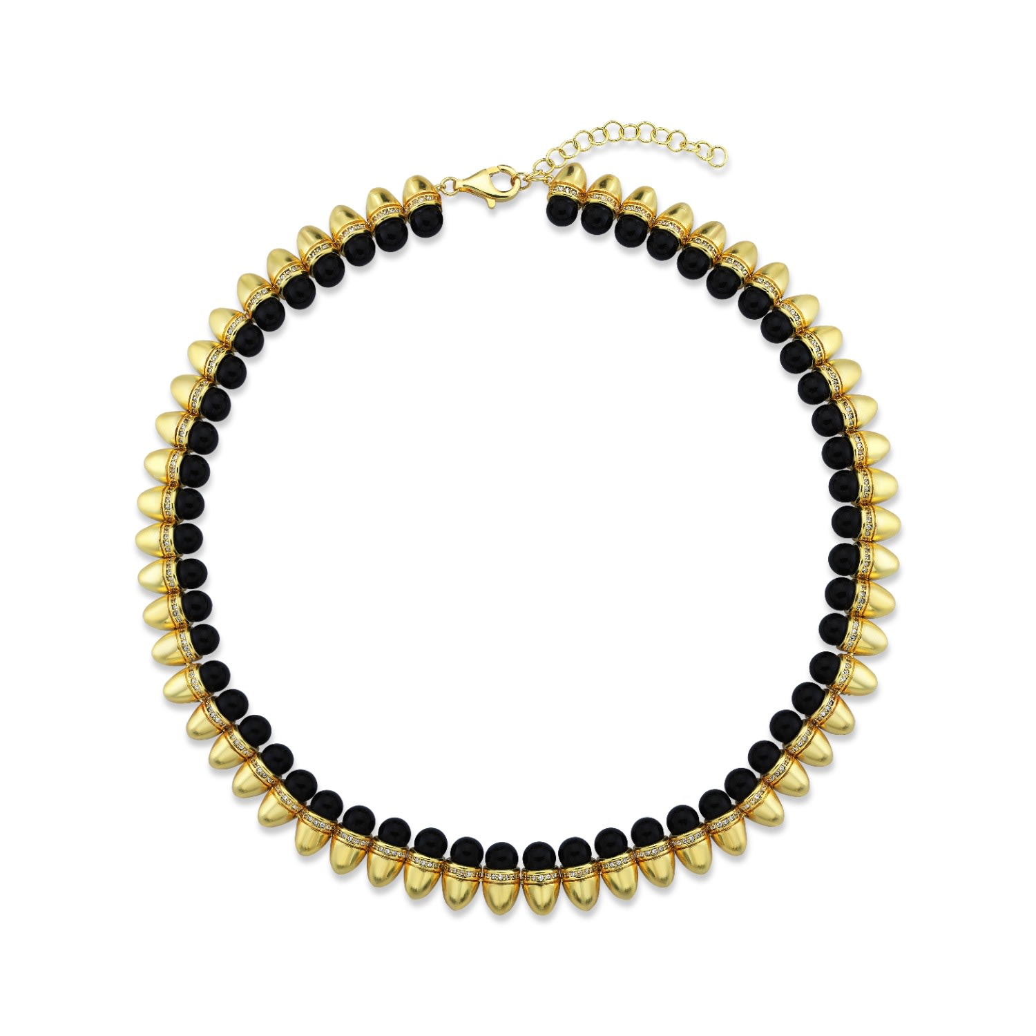 Women’s Diana Black Pearl Necklace With Gold Plated Odda75