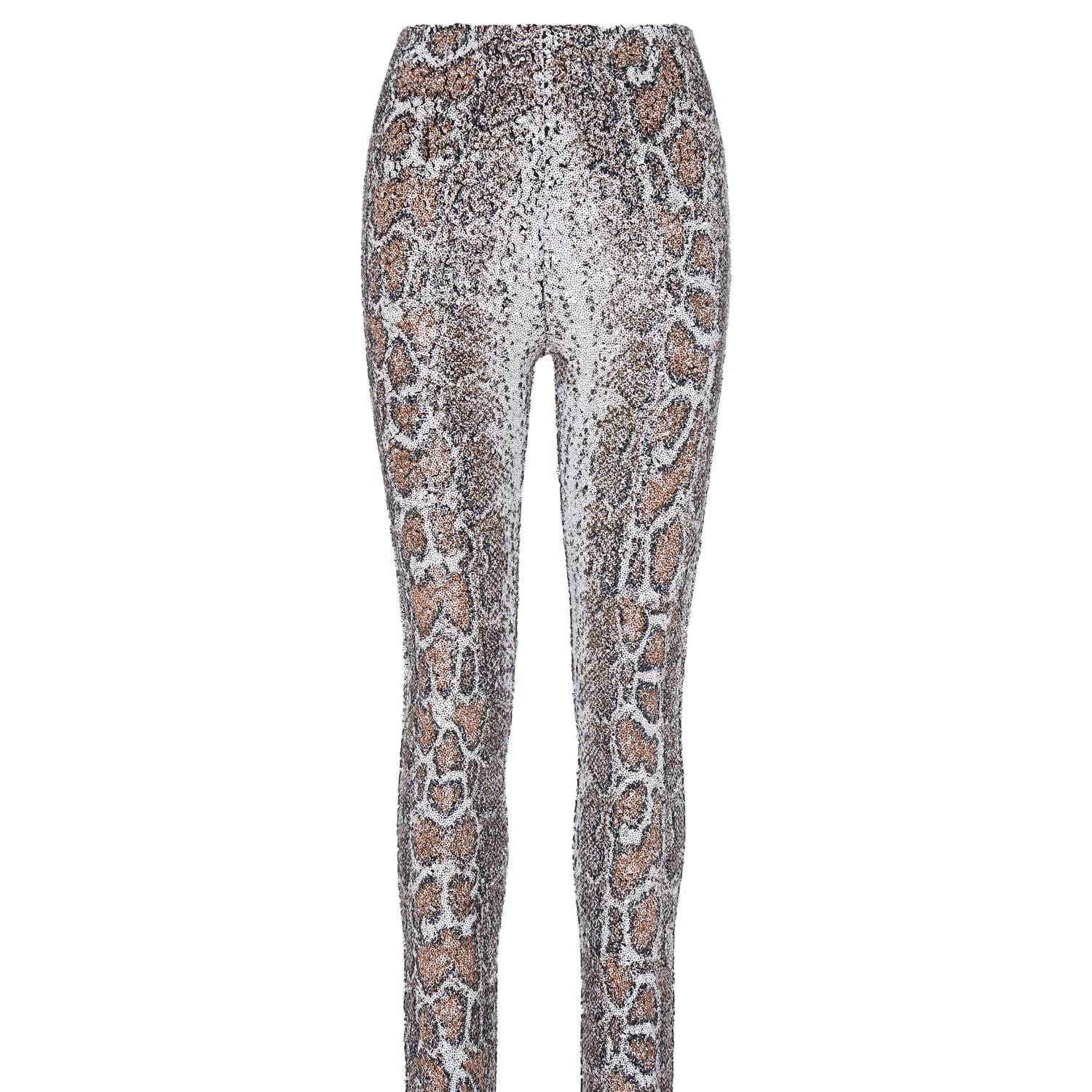 Commando Women's Grey  Sequin Animal Print Legging, Slg58