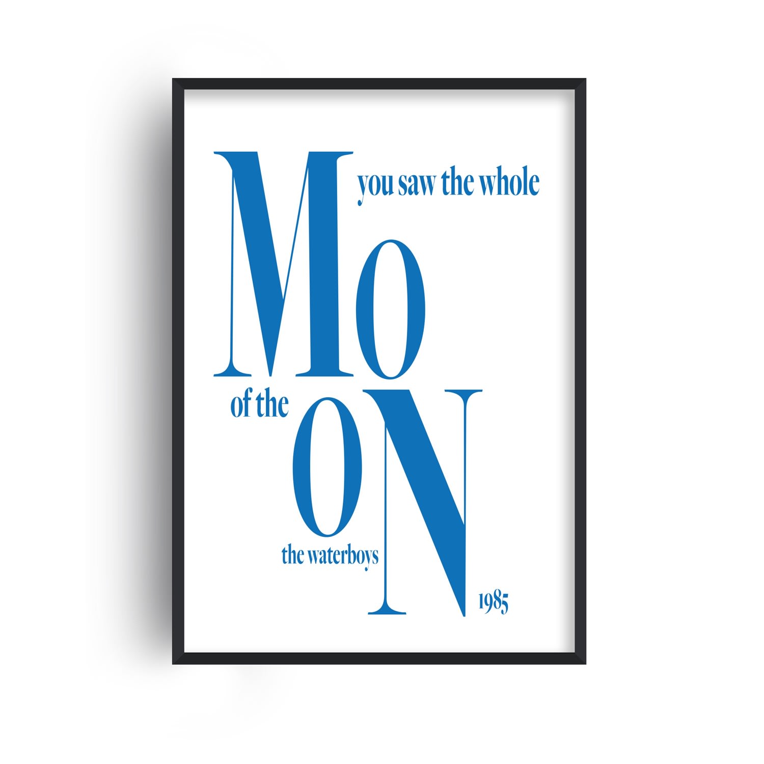 Fanclub Blue Whole Of The Moon Retro Giclée Art Print A3 In Blue