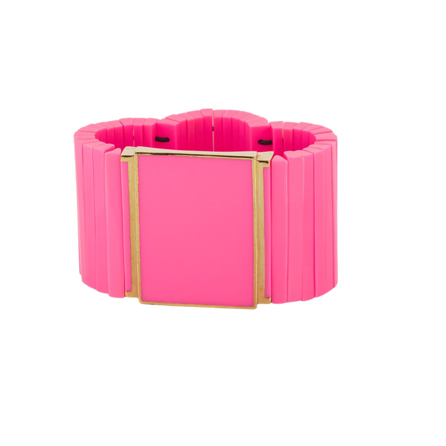 The Rose Women's Pink / Gold Manchette One – Sculptural Cuff Unisex – Neon Pink In Multi