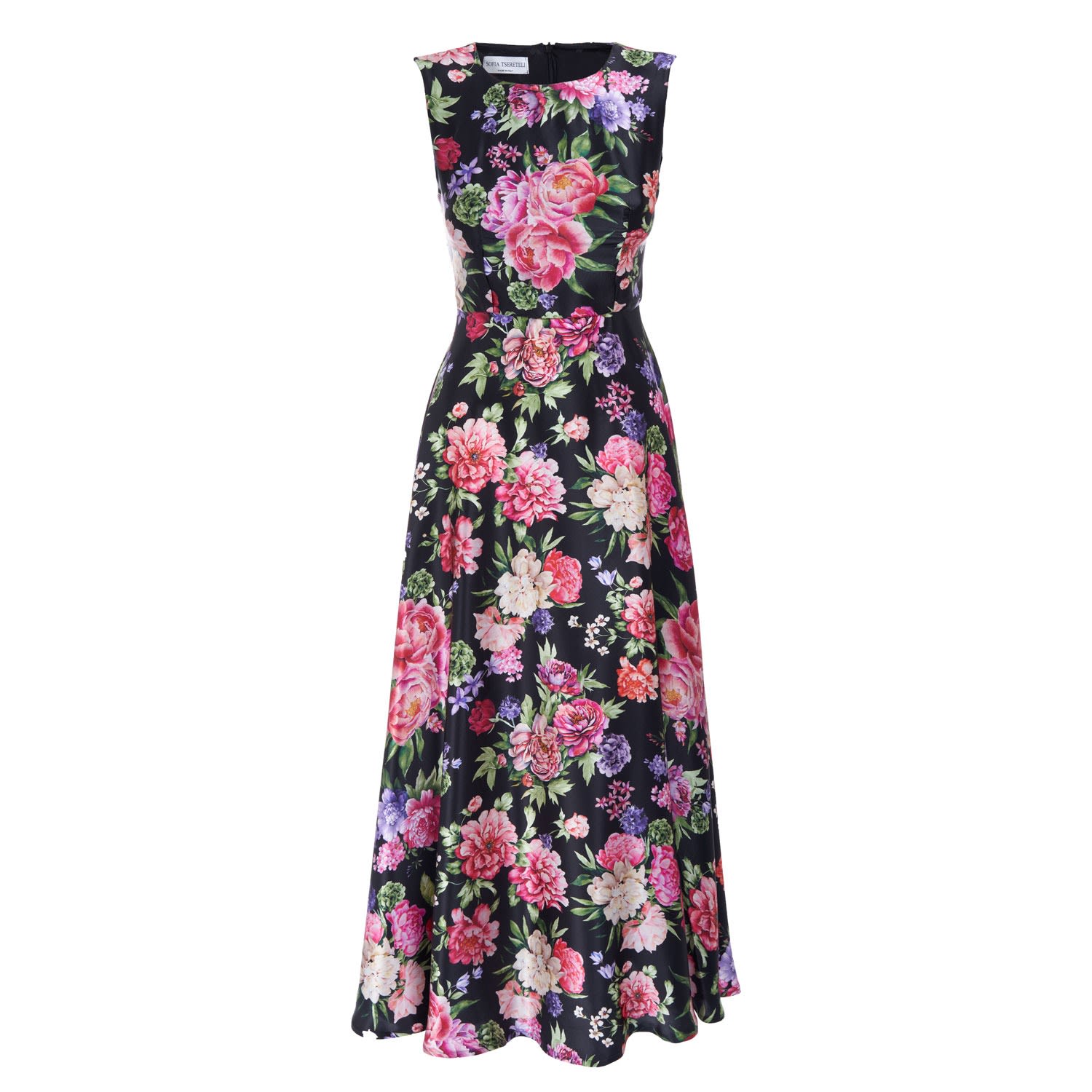 Sofia Tsereteli Floral Print Evening Dress