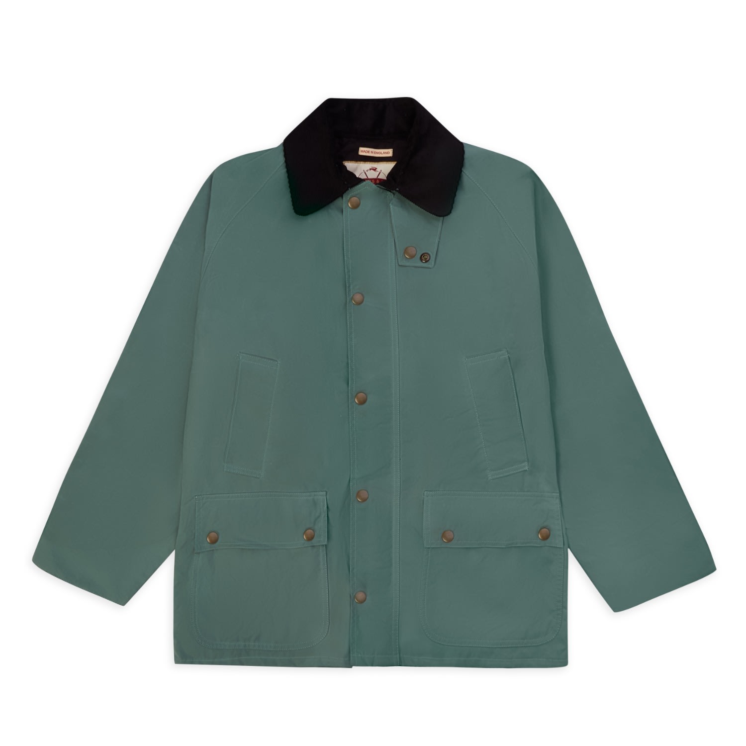 Men’s Green Trinity Wax Jacket - Duck Egg Large Burrows & Hare