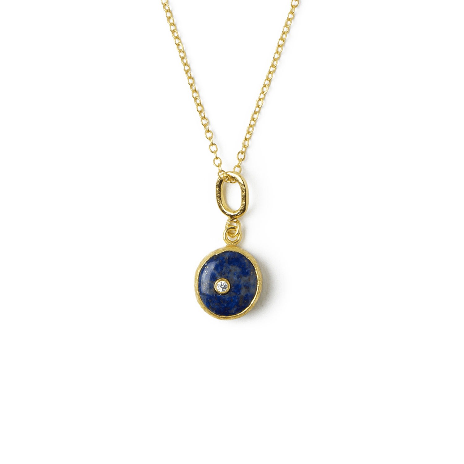 Women’s Gold / Blue Amalfi Lapis Pendant Necklace Ottoman Hands