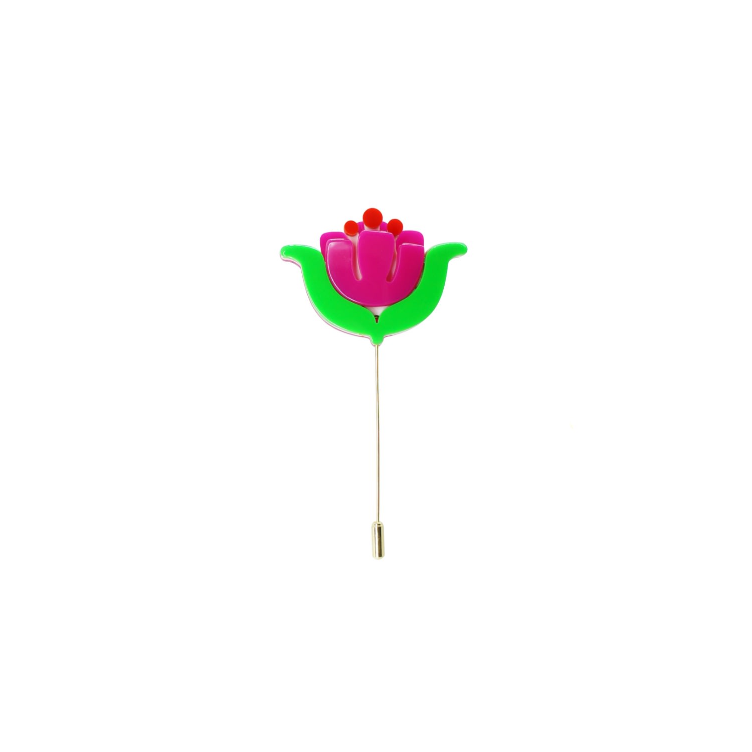 Gissa Bicalho Women's Pink / Purple Brooch Stem Pequi Flower Pink