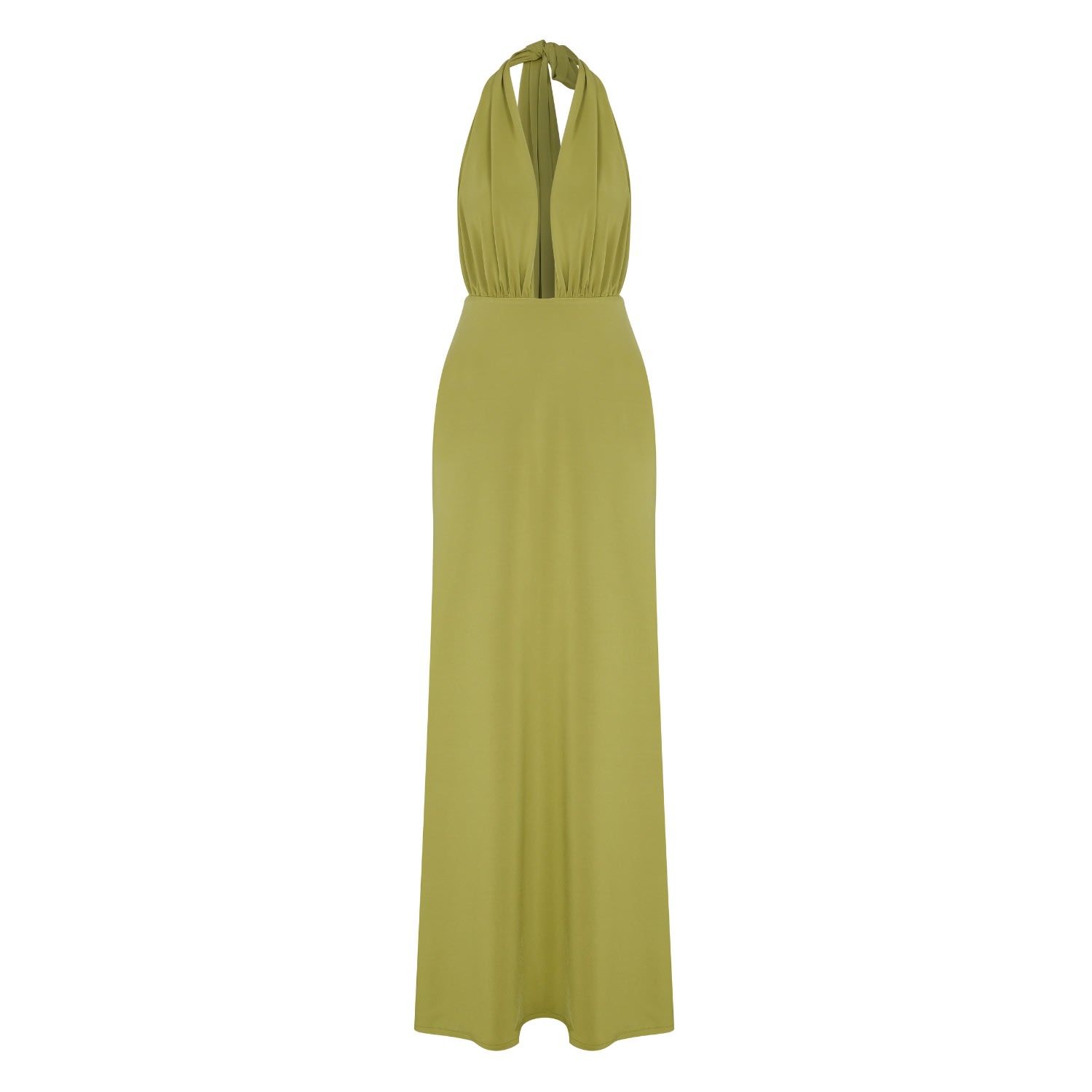 Nazli Ceren Ines Jersey Long Dress In Green Glow In Green