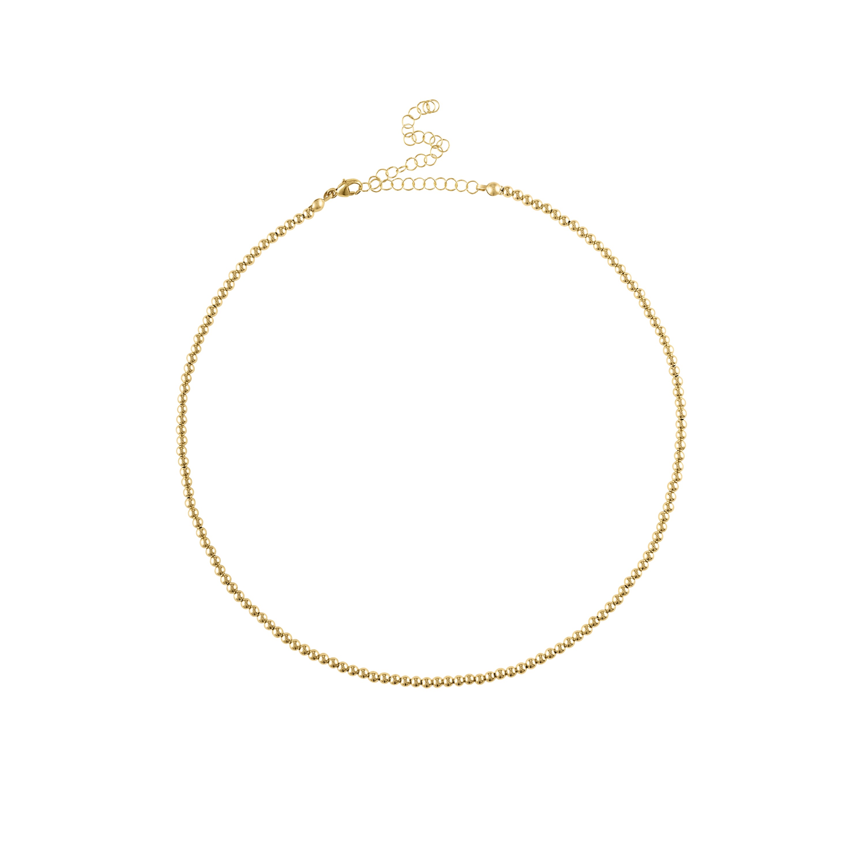 Shop Olivia Le Women's 3mm Gold Beaded Bubble Necklace