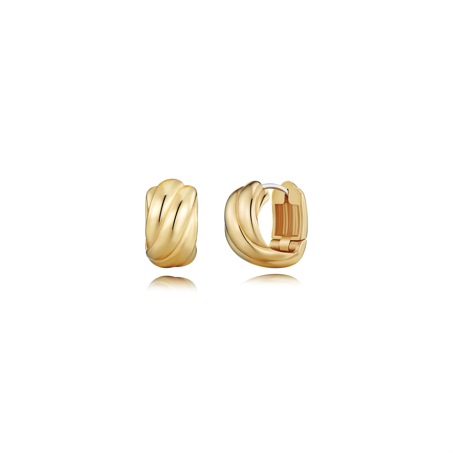 Didier Dubot Women's Gold Sélection. D Bold Brass Hoop Earring In Gold
