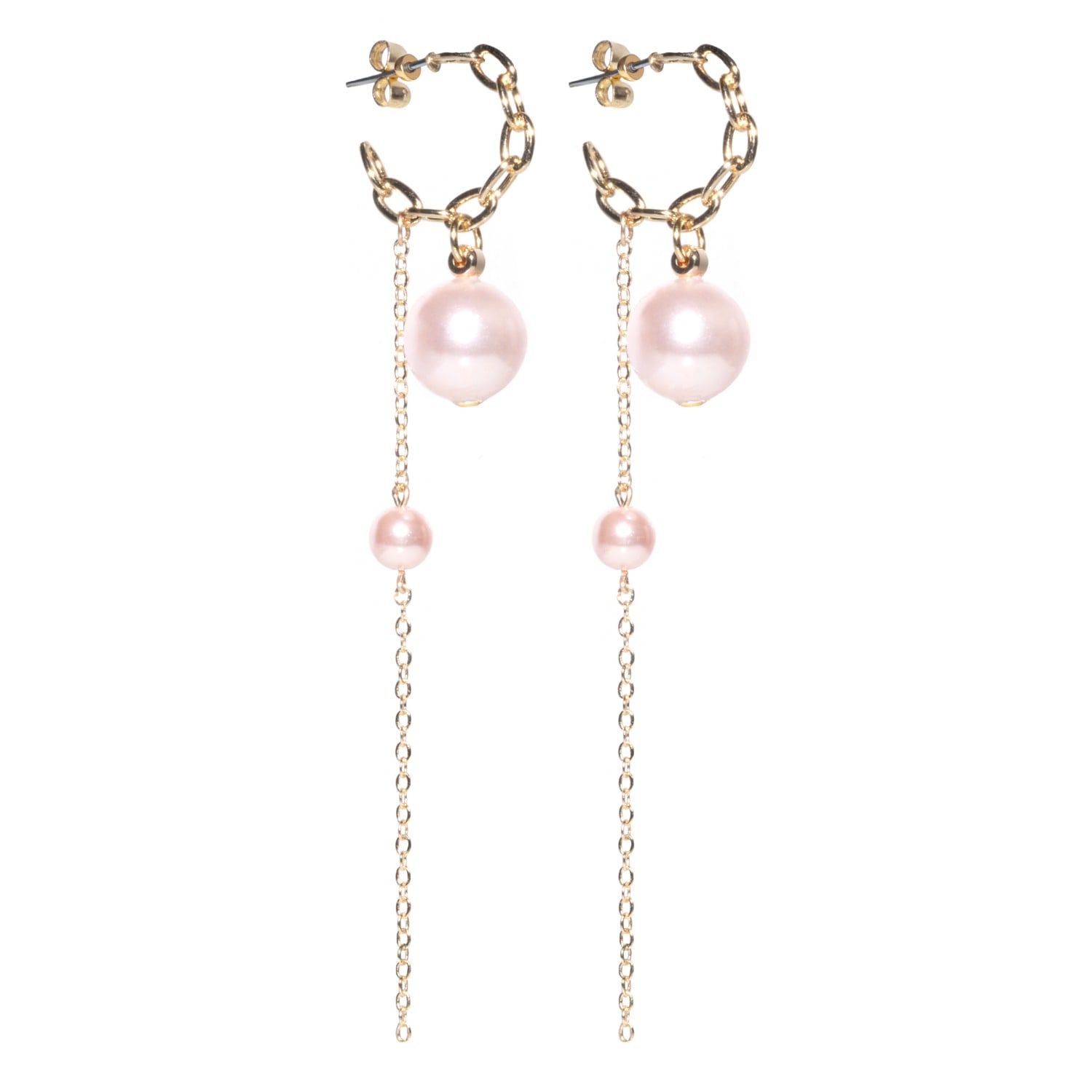 Studio Baloge Women's Gold / Pink Auréole Earrings In Blush Pink In Multi