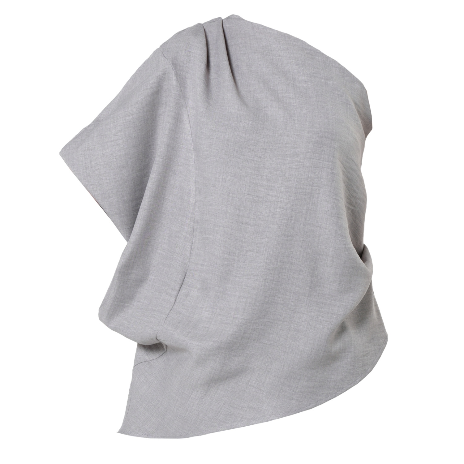 Metamorphoza Women's Asymmetric Open Shoulder Top In Grey