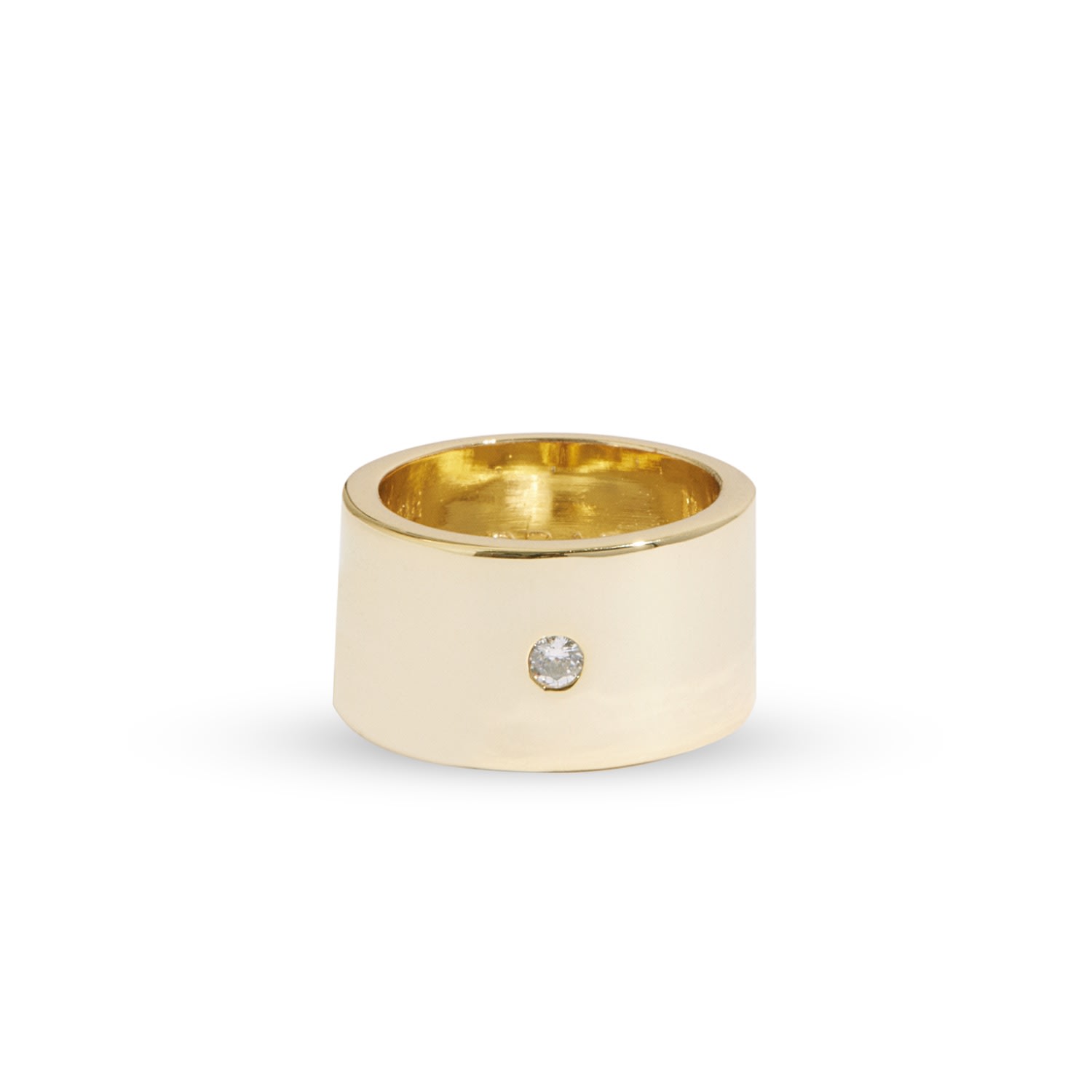 Drae Collection Women's Solitaire Cigar Band Gold In Gold