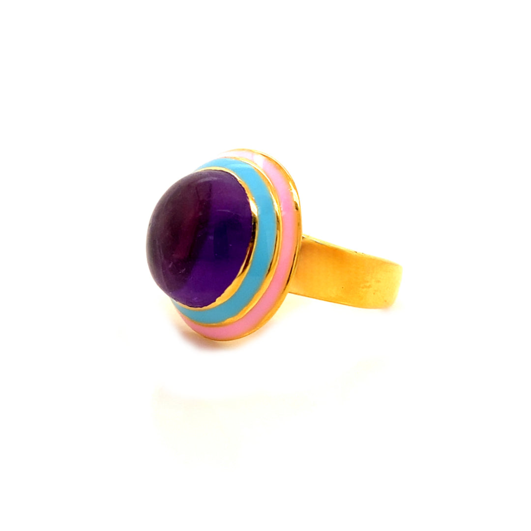 Gem Bazaar Jewellery Women's Blue / Pink / Purple Duomo Ring In Purple
