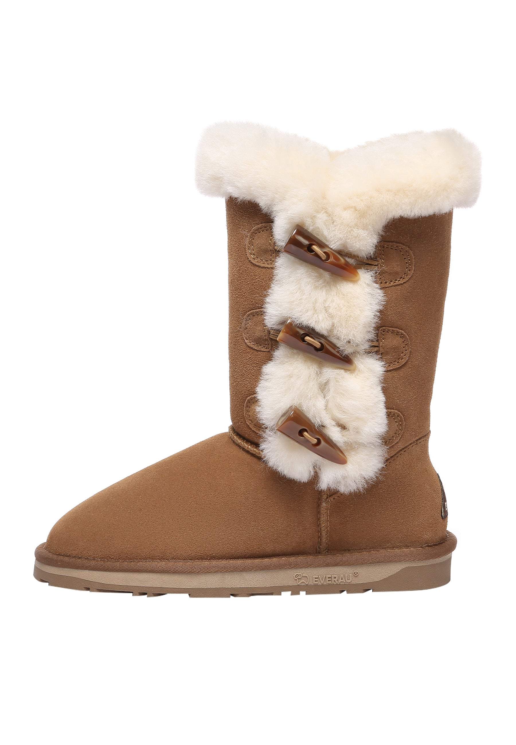 Everau Australia Women's Gold Ashy Tall Boots In Chestnut In Brown