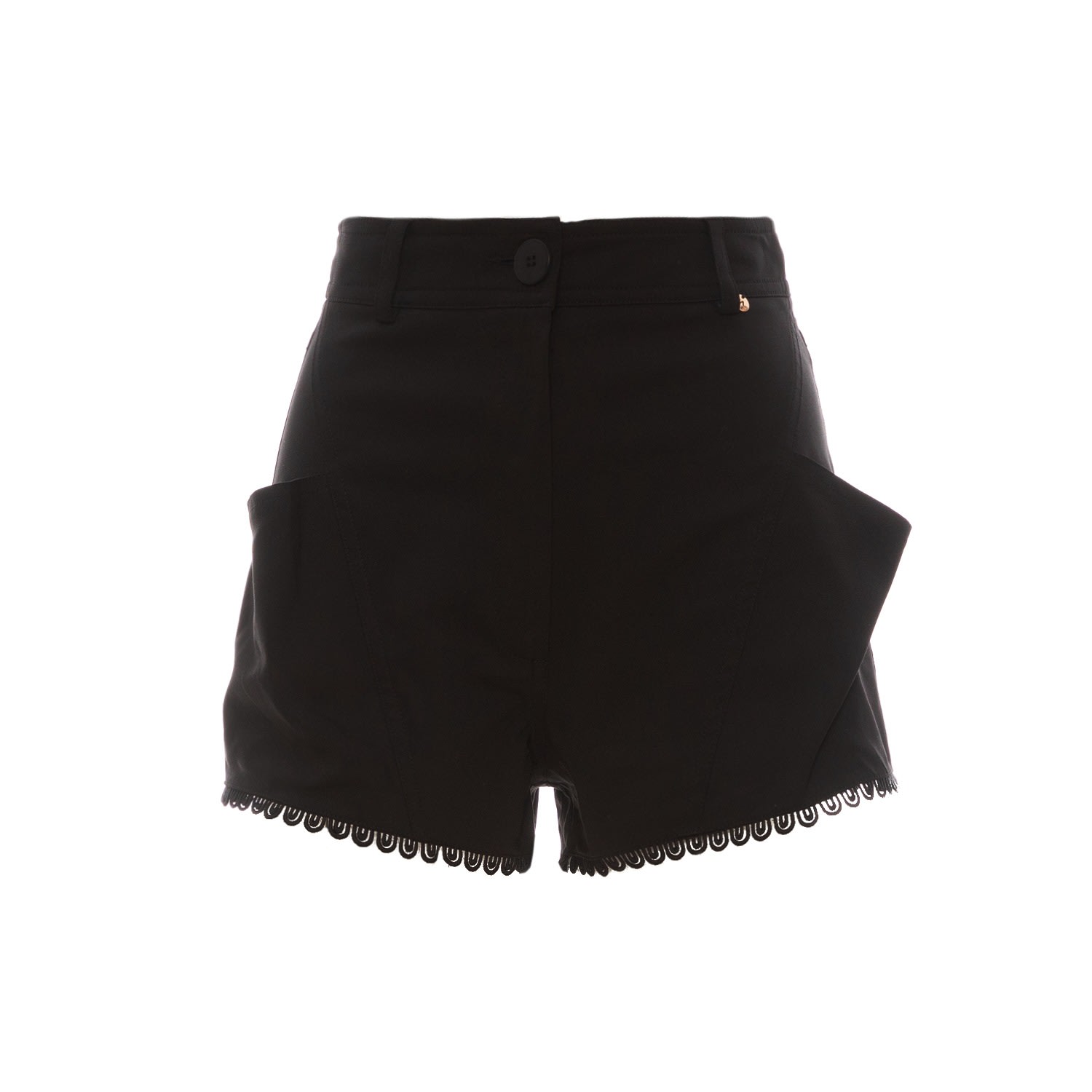 High Waisted Cotton Black Shorts Extra Small Nissa