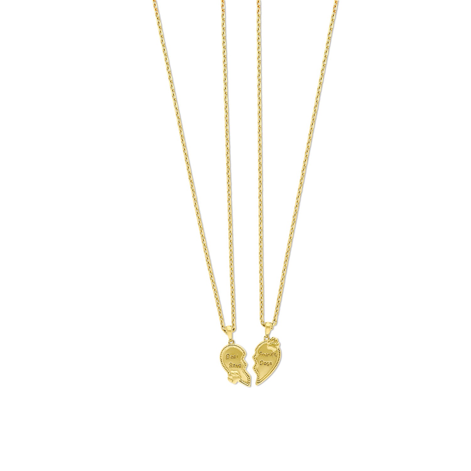 Cloud Haven Women's Friendship Furever Necklace Set Gold