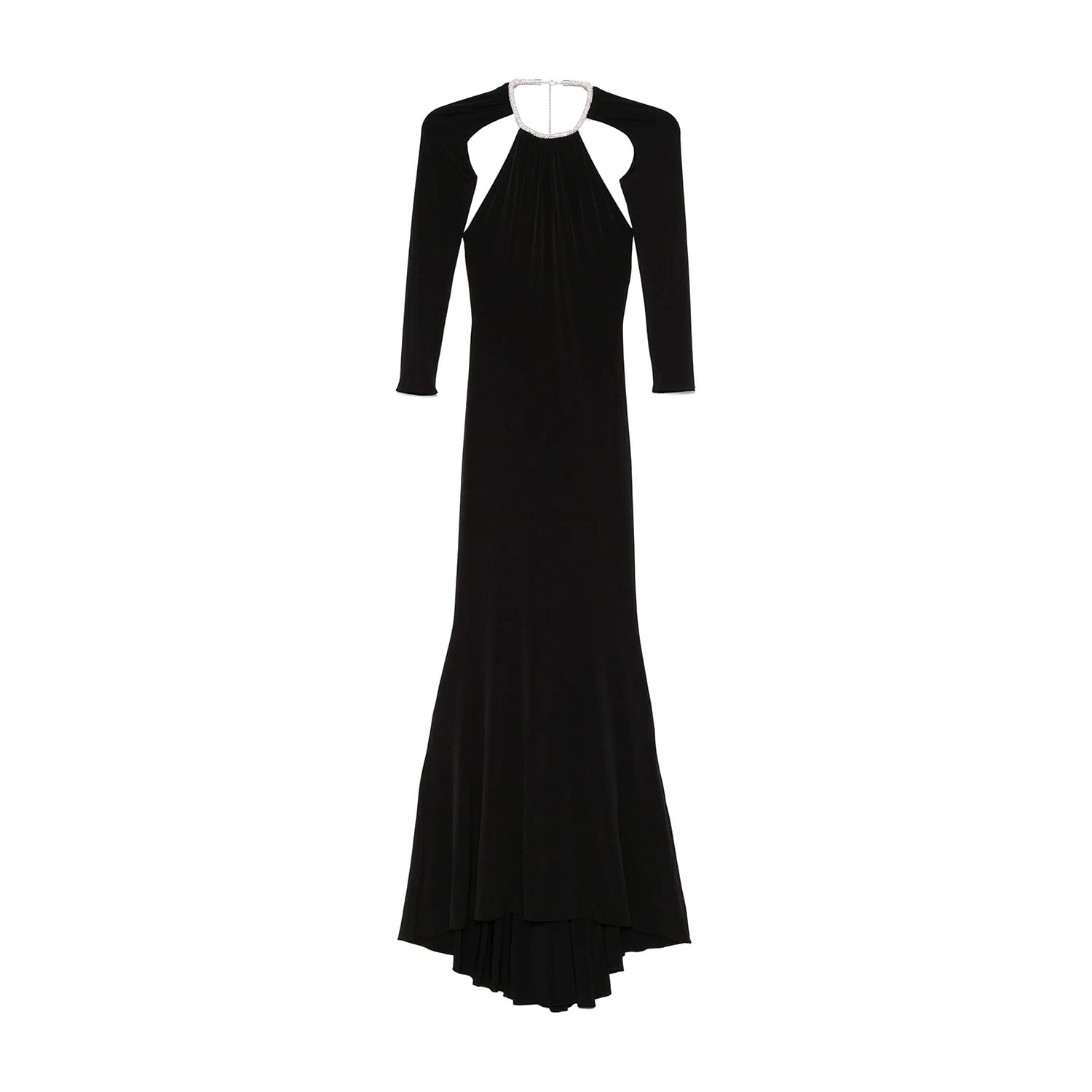 Nissa Women's Black Backless Maxi Dress