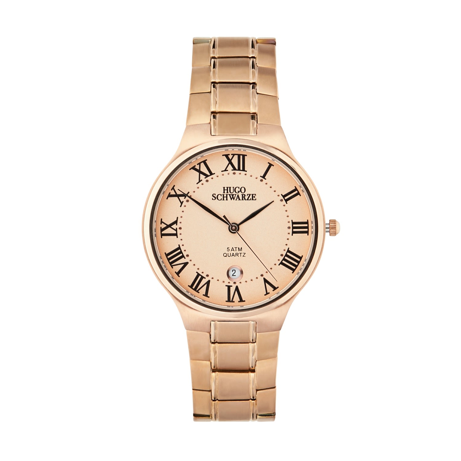 Hugo Schwarze Kahlo Rose Gold Bracelet Watch Mens Bermuda Watch Company