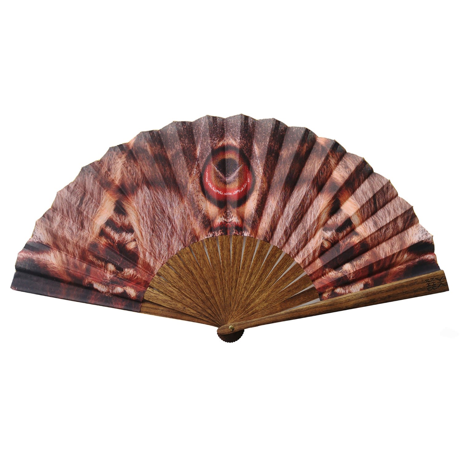 Khu Khu  Neutrals / Brown / Red Mountain Moth Hand Fan In Multi