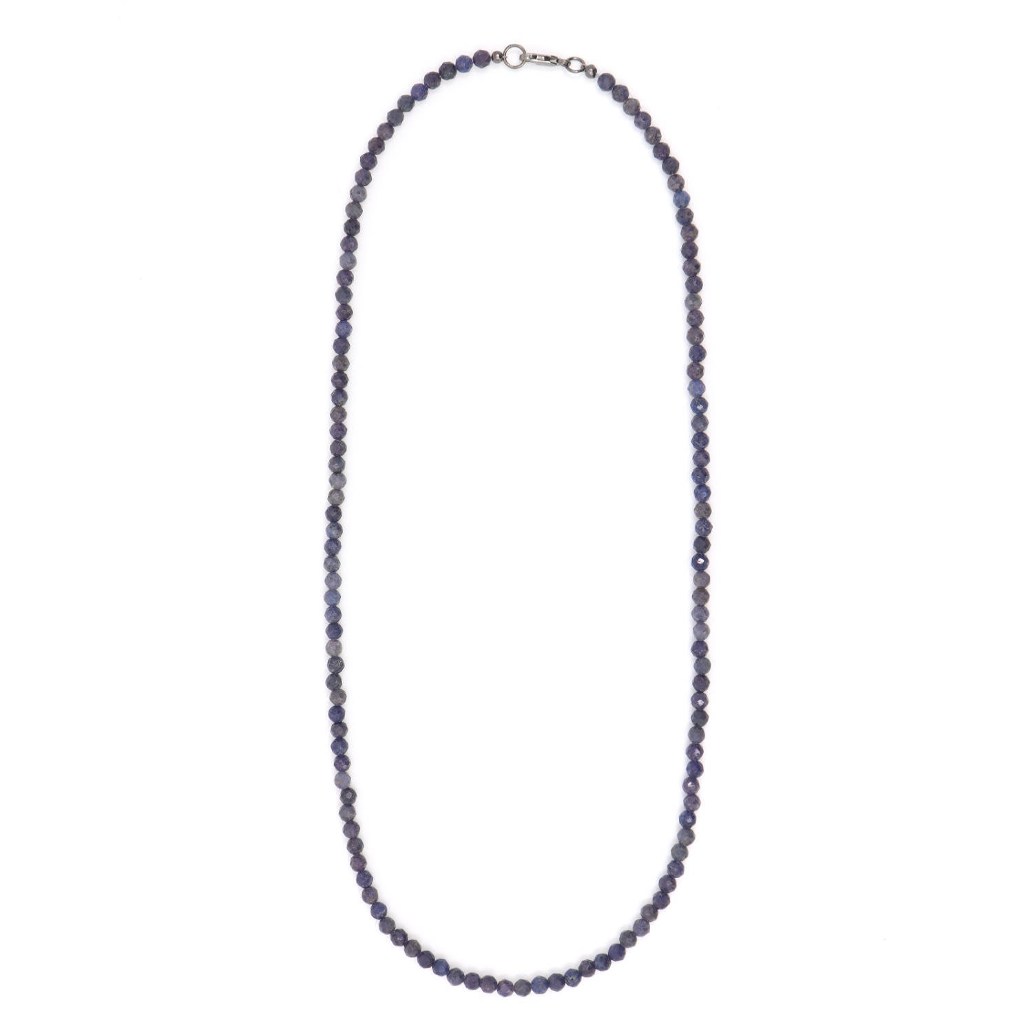 Shar Oke Men's Blue Sapphire Beaded Necklace In Blue
