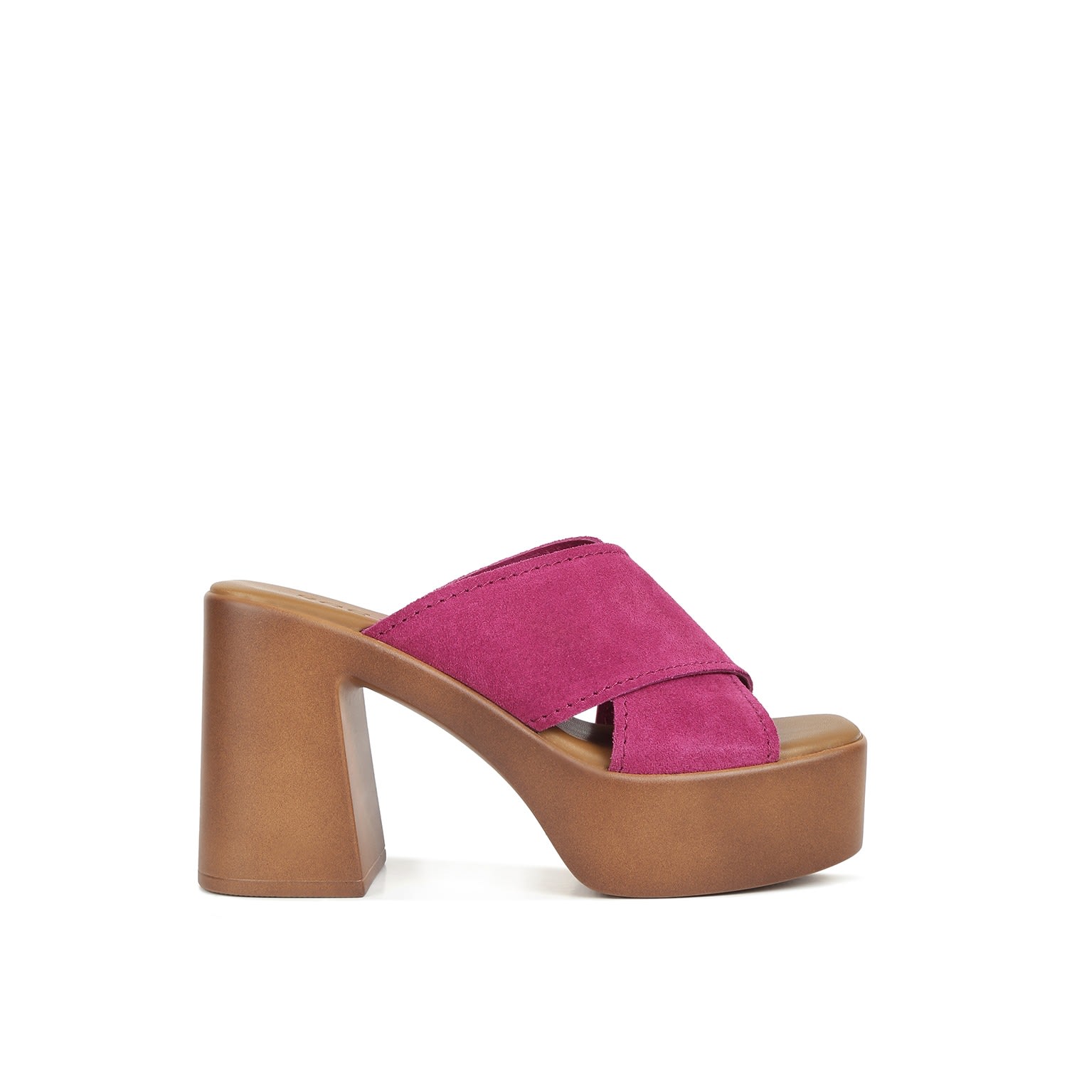 Women’s Pink / Purple Matrix Criss Cross Strap Block Heel Sandals - Pink & Purple 3 Uk Rag & Co.