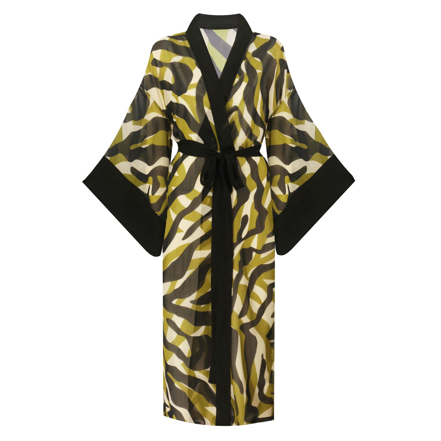 Women’s Green / Neutrals / Black Venus Camouflage Pattern Kaftan In Green M/L N’onat