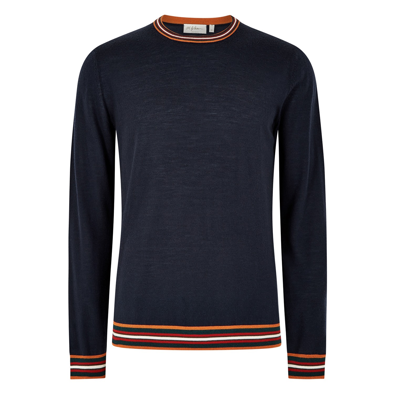 Mg Rivers Men's Blue Extrafine Merino The Crew Navy In Blue