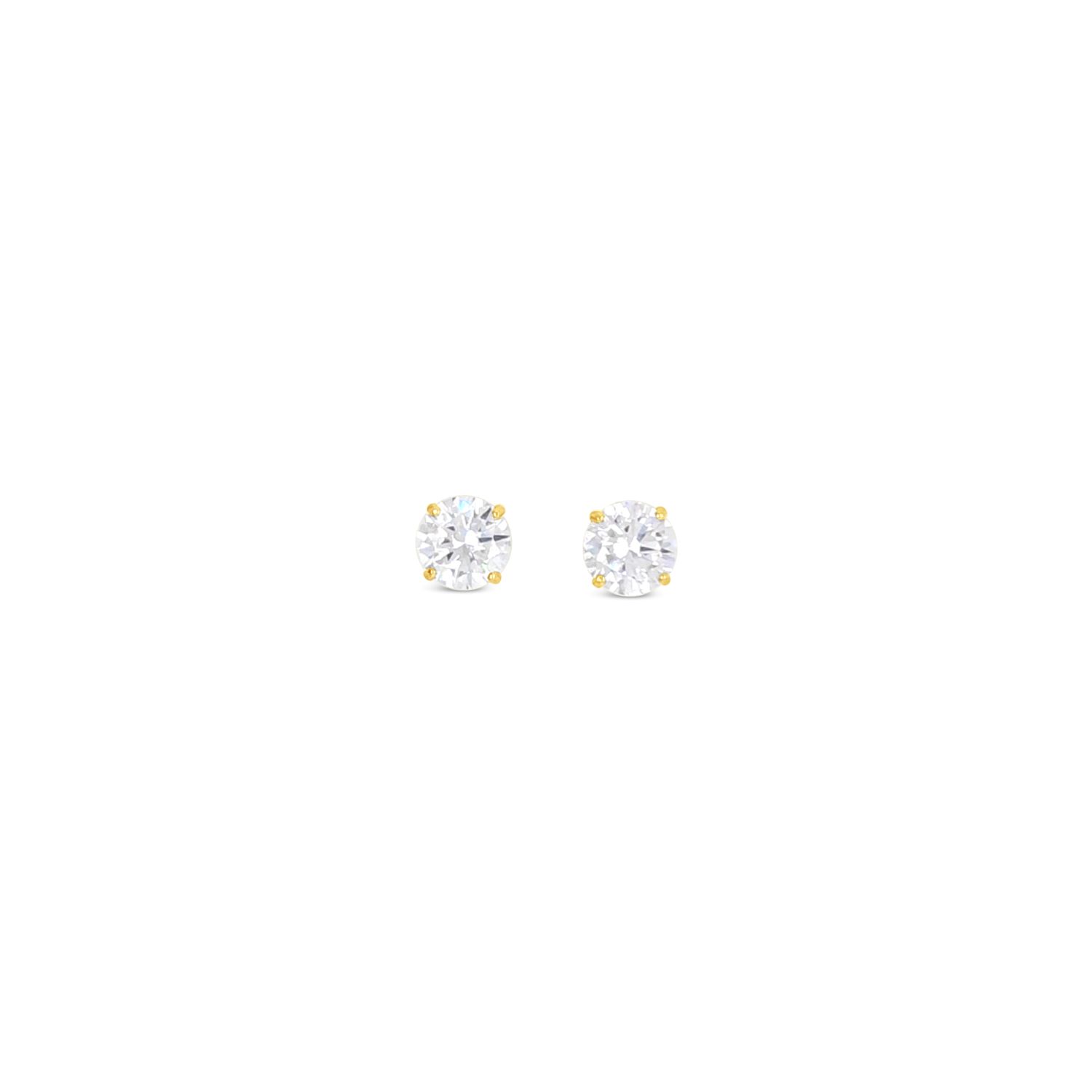 Lutiro Women's White Round Seven Mm Studs - 10k Gold