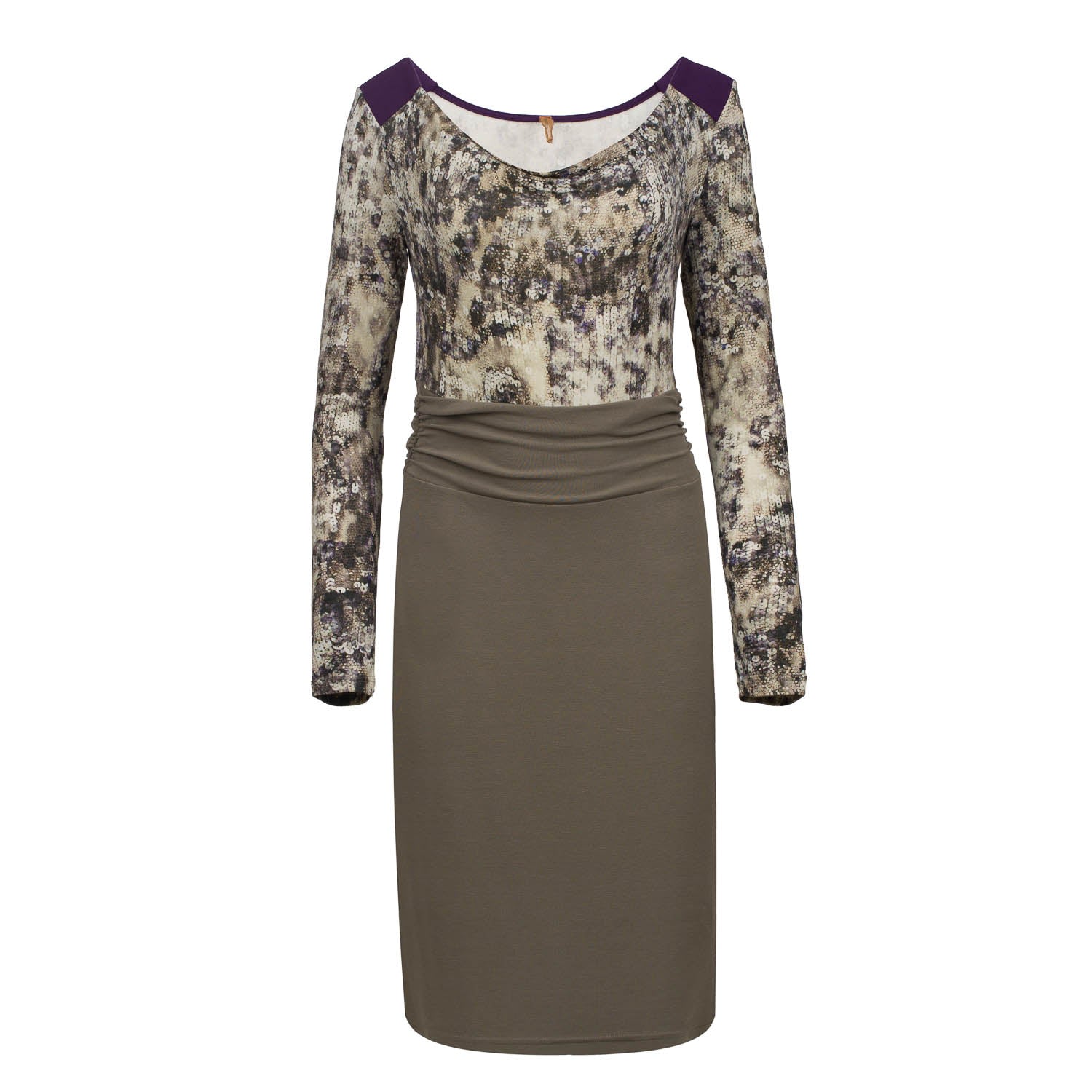 Women’s Jersey & Punto Di Roma Cowl Neck Dress Conquista