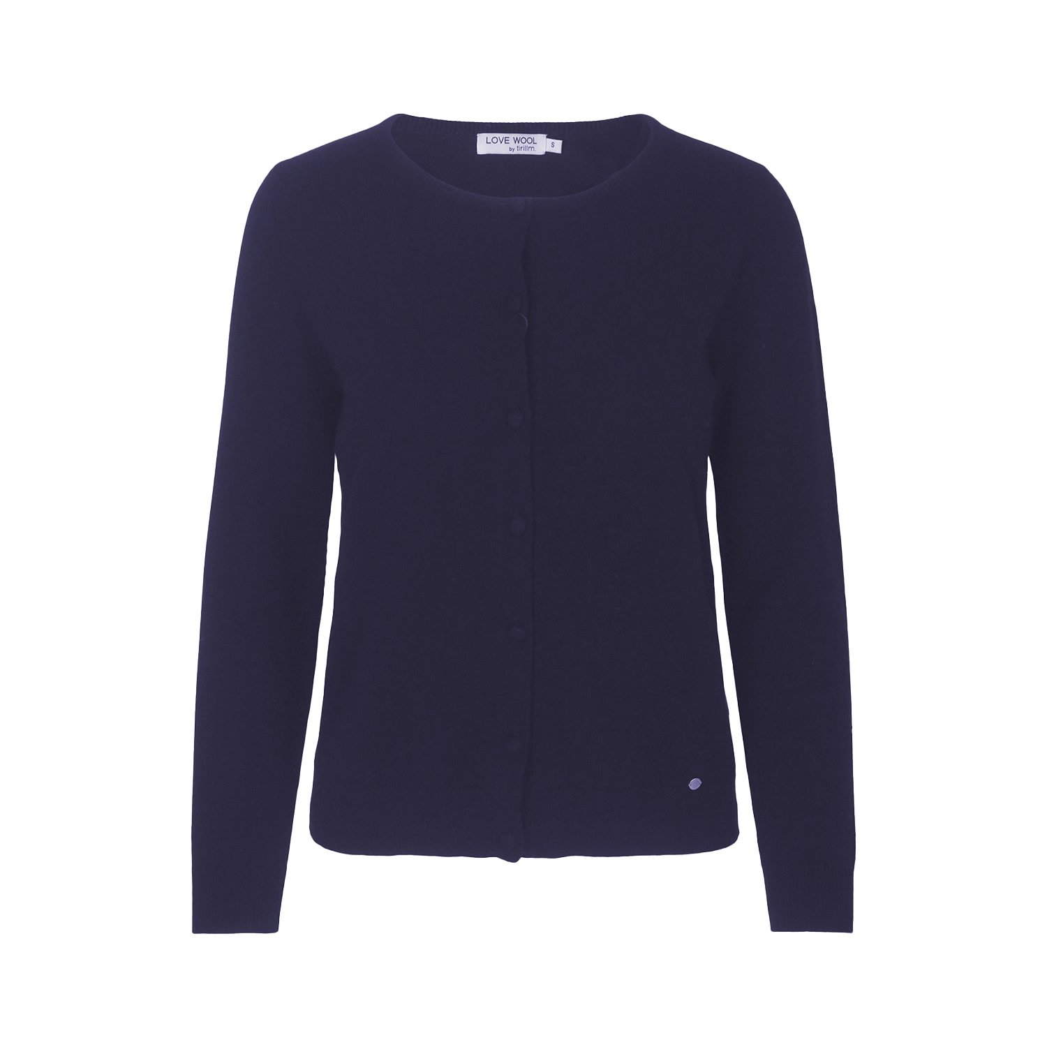 Tirillm Women's Emilie Basic Cashmere Cardigan, Navy Blue In Blue