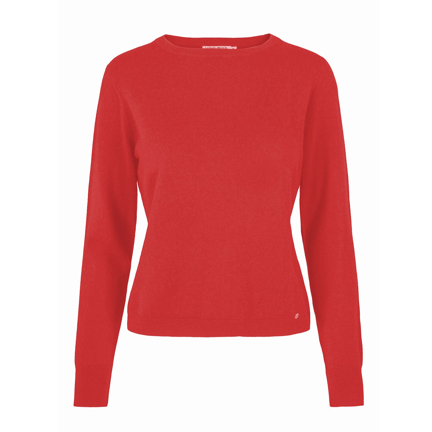 Tirillm Women's Sasha Basic Cashmere Pullover With Round Neck, Red In Red
