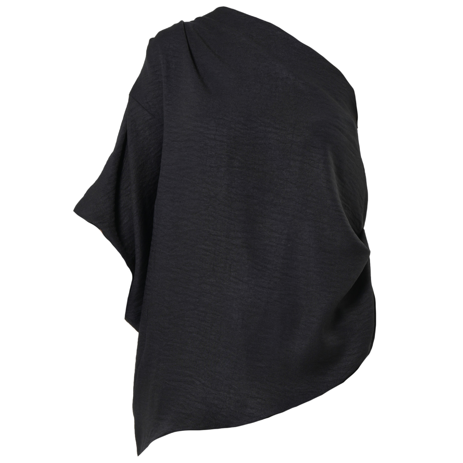 Metamorphoza Women's Asymmetric Open Shoulder Top In Black