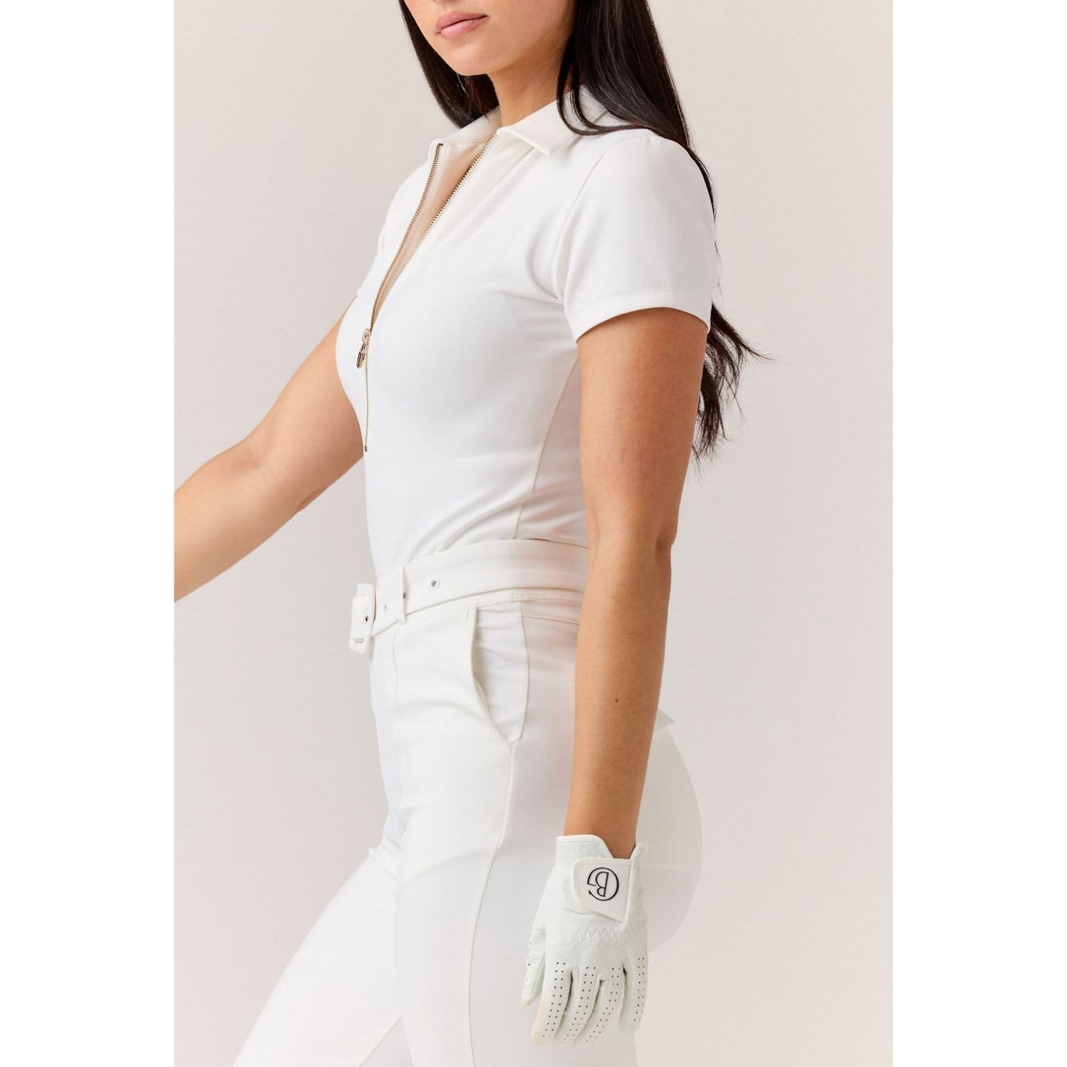 Zip Front Smoothing Bodysuit - White | Goldie Byrd | Wolf & Badger