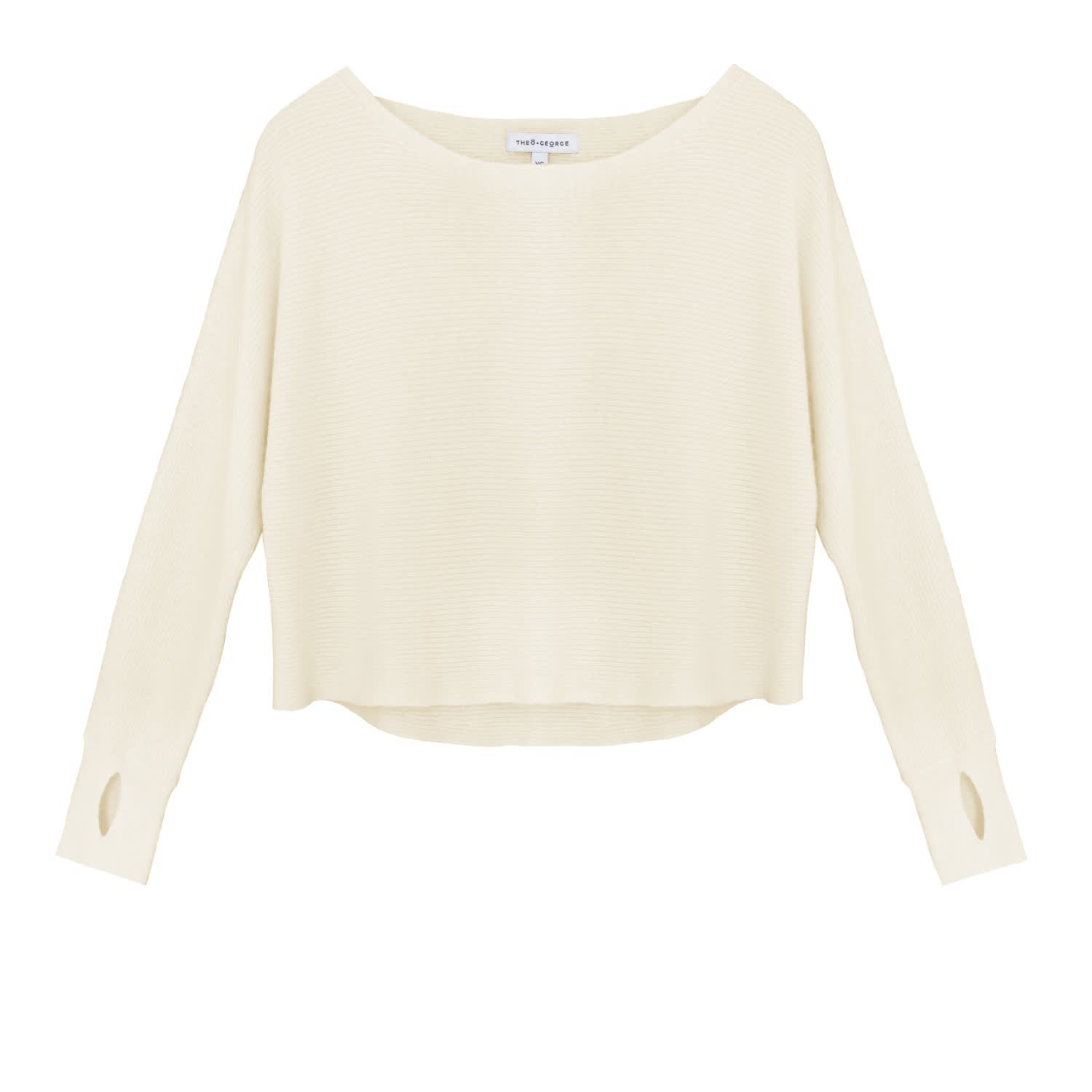 Layla Cashmere Thumb Hole Sweater Theo George Wolf Badger