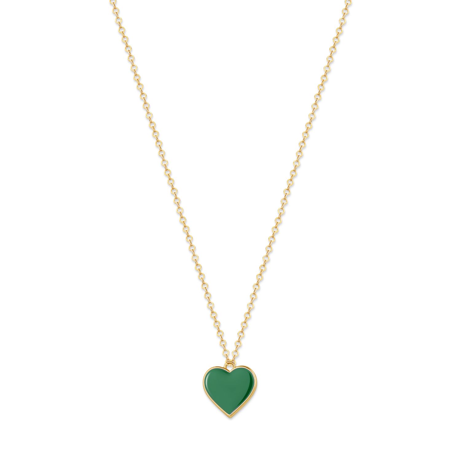 Rejected Hearts Club Women's Single Hearted Girl Green Necklace Magnetic Clasp In Green