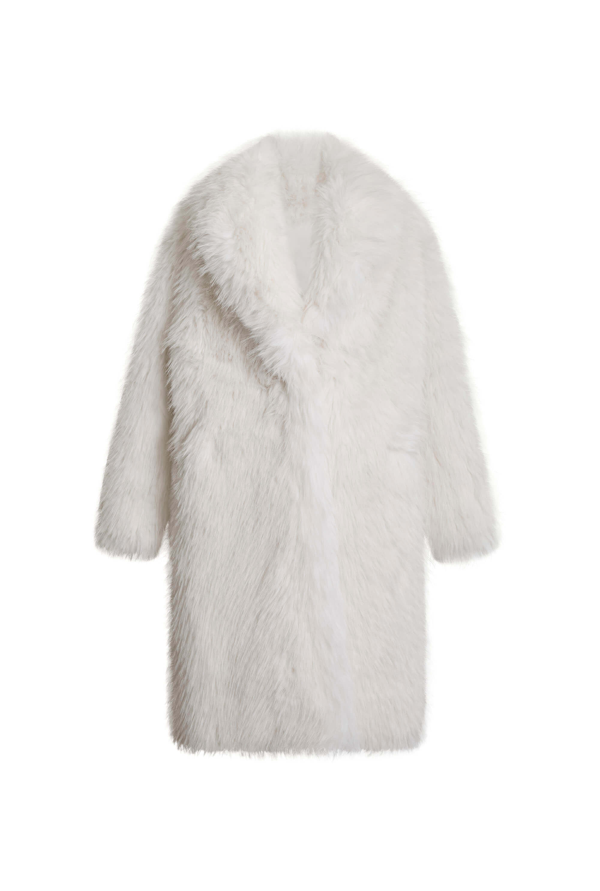 James Lakeland Women's White Faux Fur Coat In White
