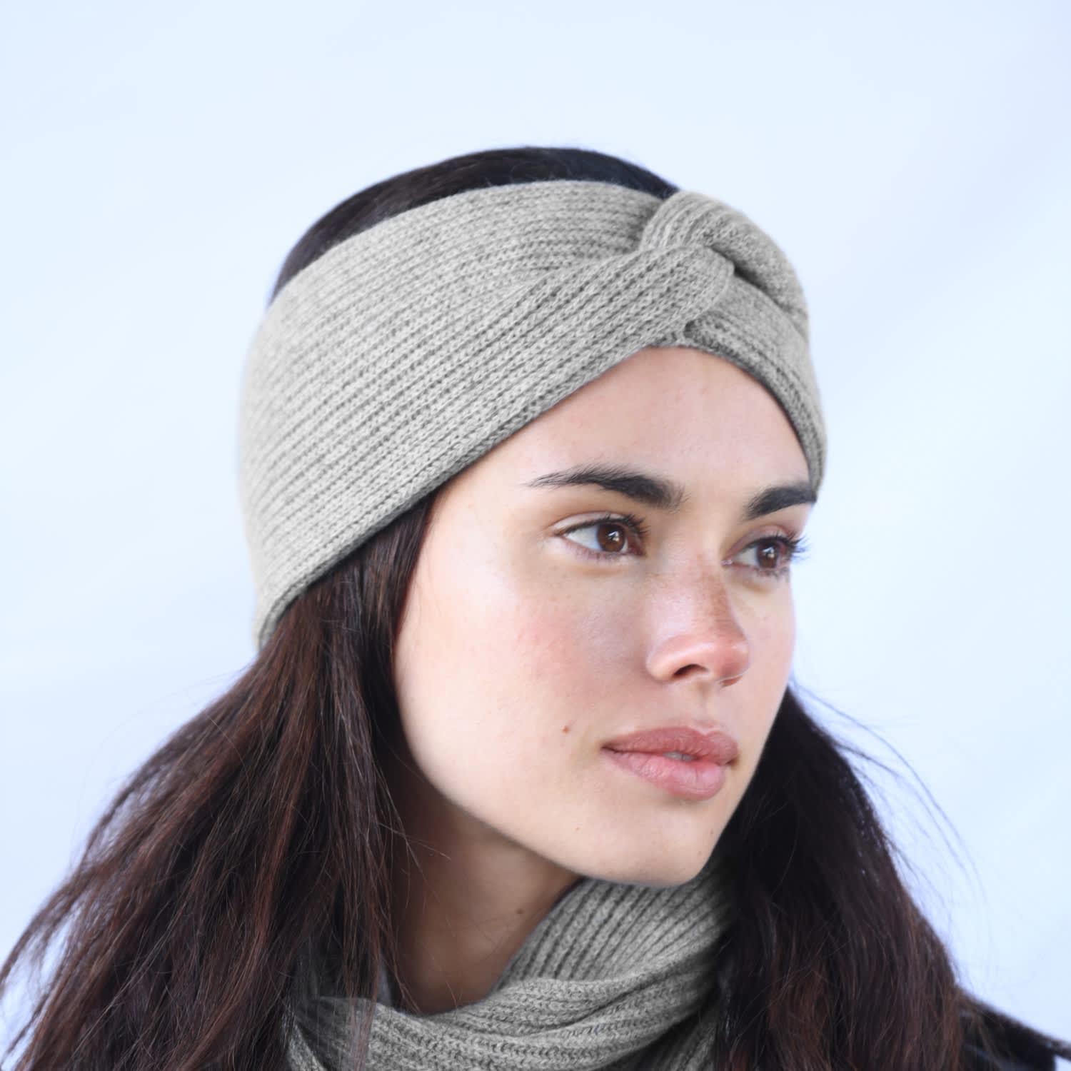 Light Grey Classic Cashmere Headband by ecova