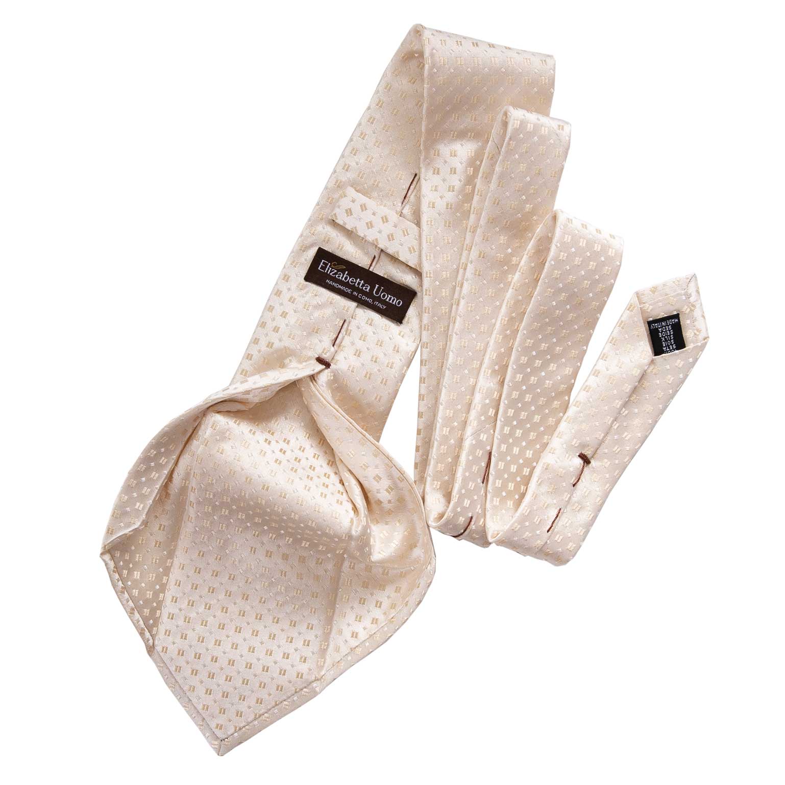 Elizabetta Men's Italian Silk Bow Tie - Silver Formal