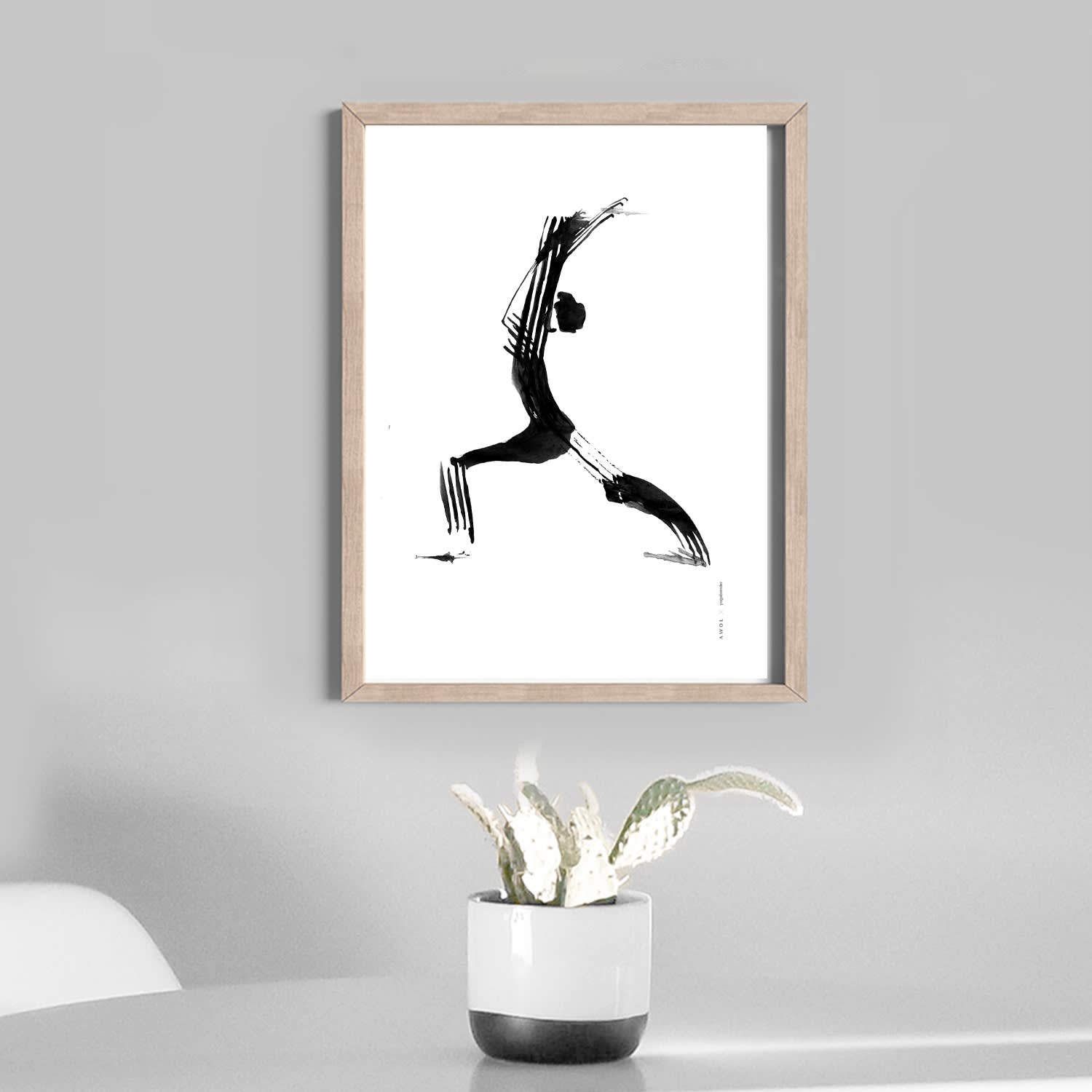 Funny Yoga Art Print With Woman In Yoga Pose Pouring A Bottle Of Wine In A  Glass: Life Is All About Balance Quote, AWOL