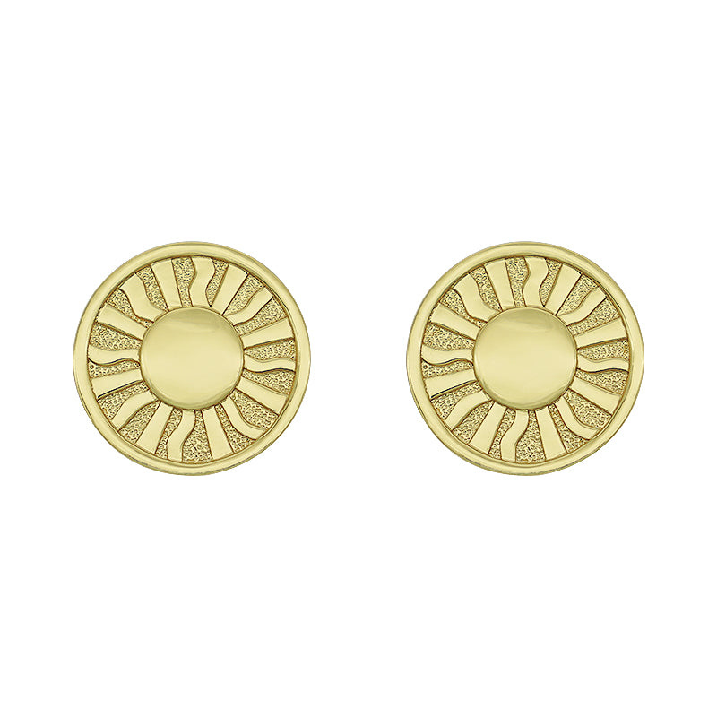 Aurozia Women's Gold Tarot The Sun Stud Earrings & Ear Clips In Gold