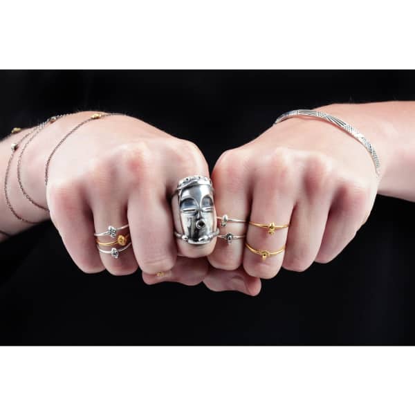 GUCCI WOMEN'S TINY VOODOO ORUNLA RING SILVER