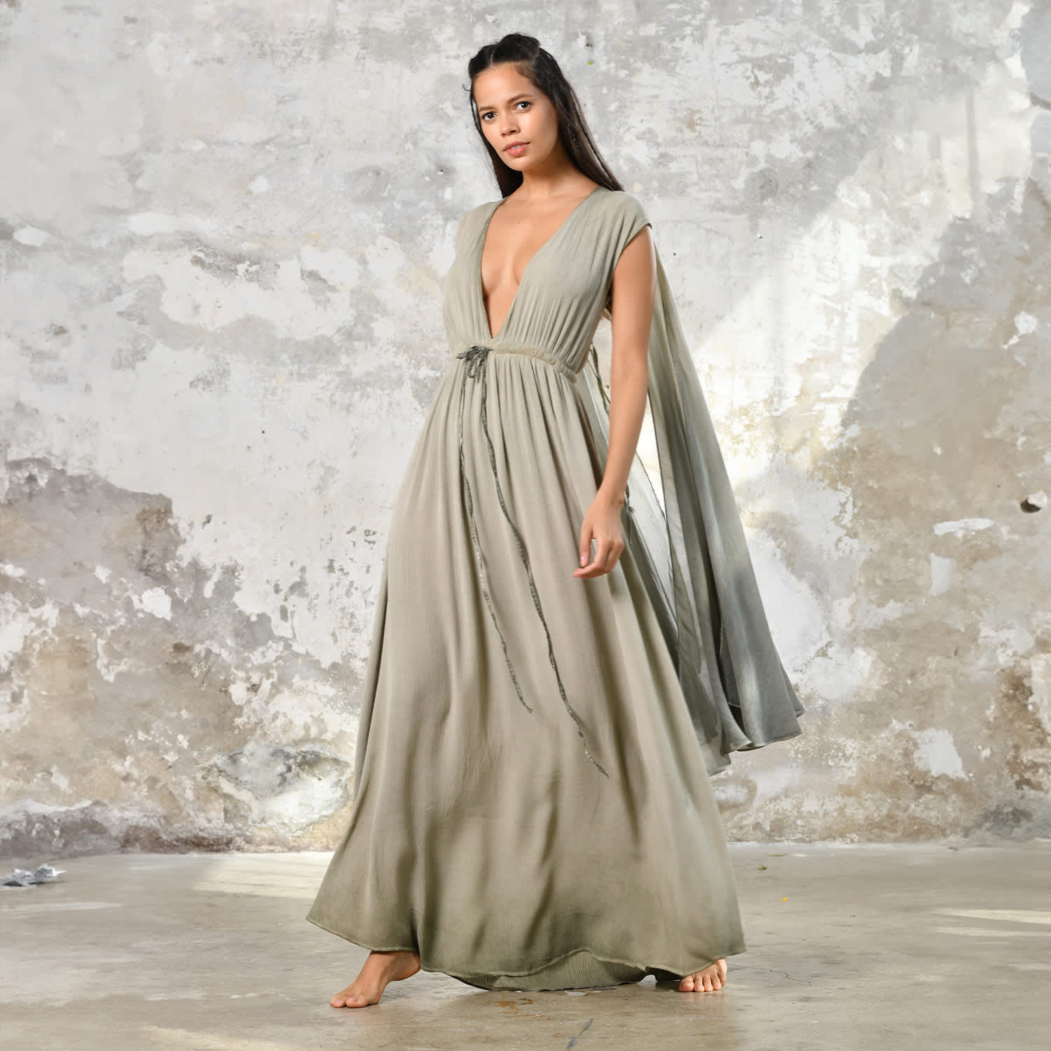 maxi wrap bridesmaid dress Vara Satin Maxi Wrap Dress  Navy