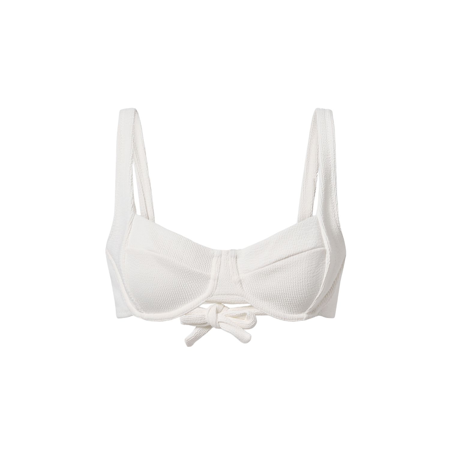 Aqva Swimwear Women's Neutrals / White Nude Turqueta Bikini Top In White